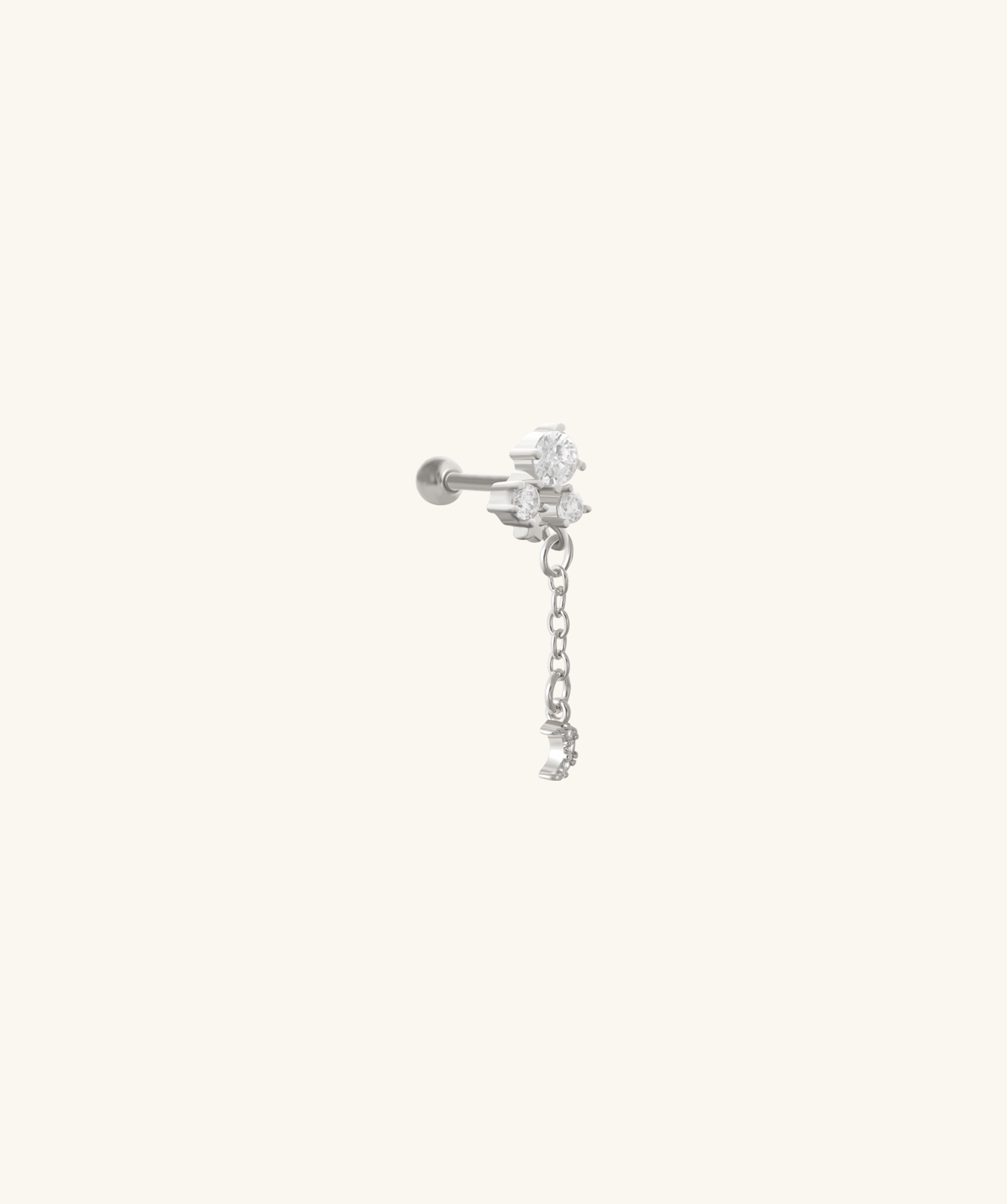 Lunar Dangle Stud