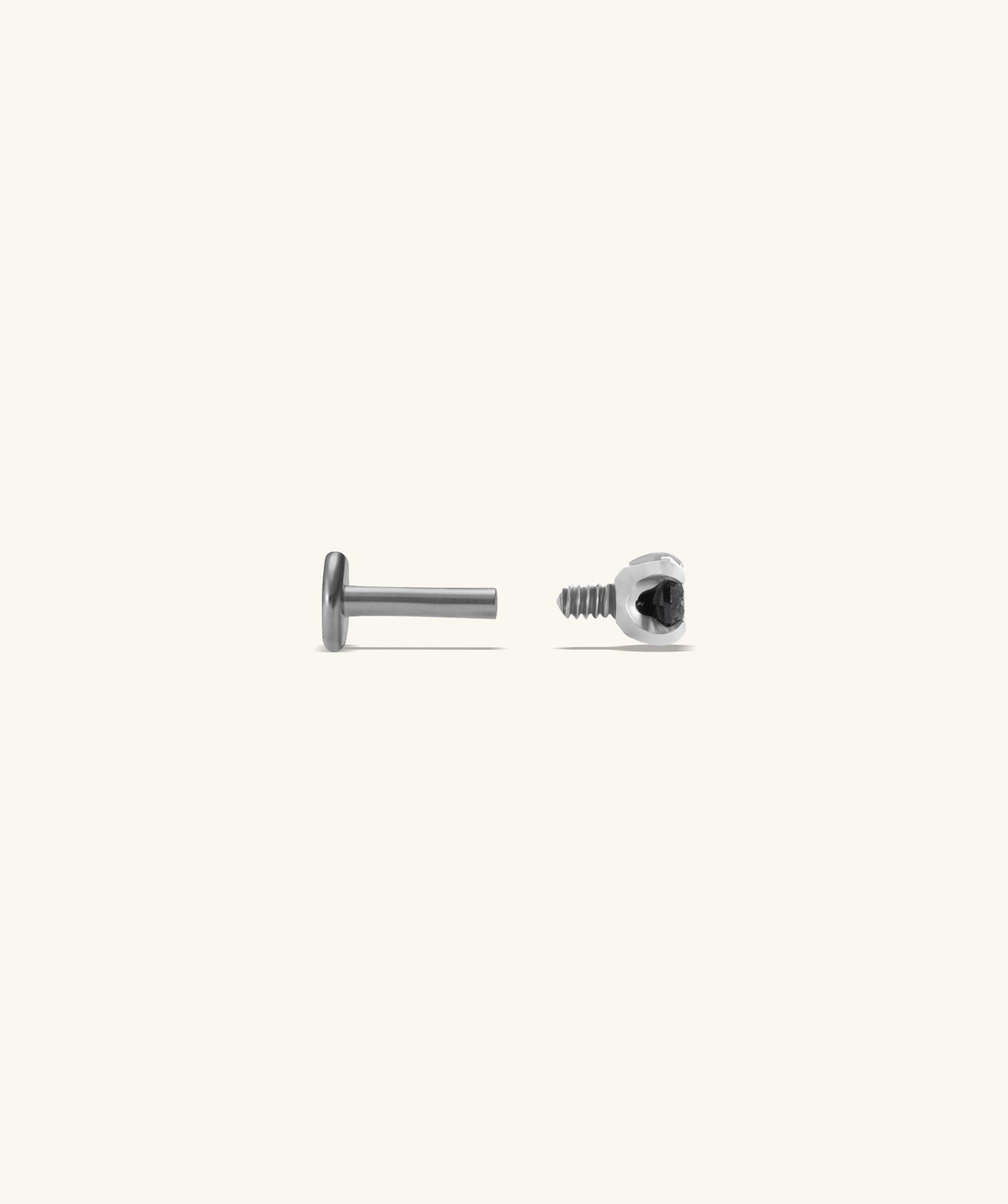 Titanium Charm Gemstones Flatback Stud - OumoJewelry