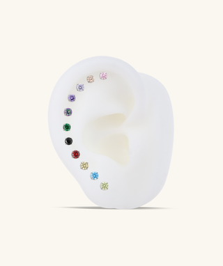 Titanium Sparkle Rainbow Stud - OumoJewelry