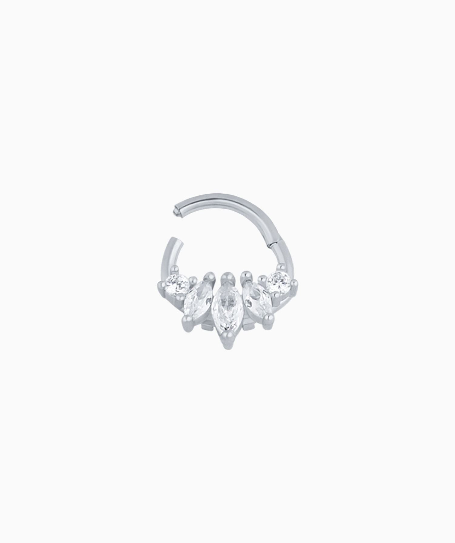 Delicate Leaf Clicker Hoop - OumoJewelry