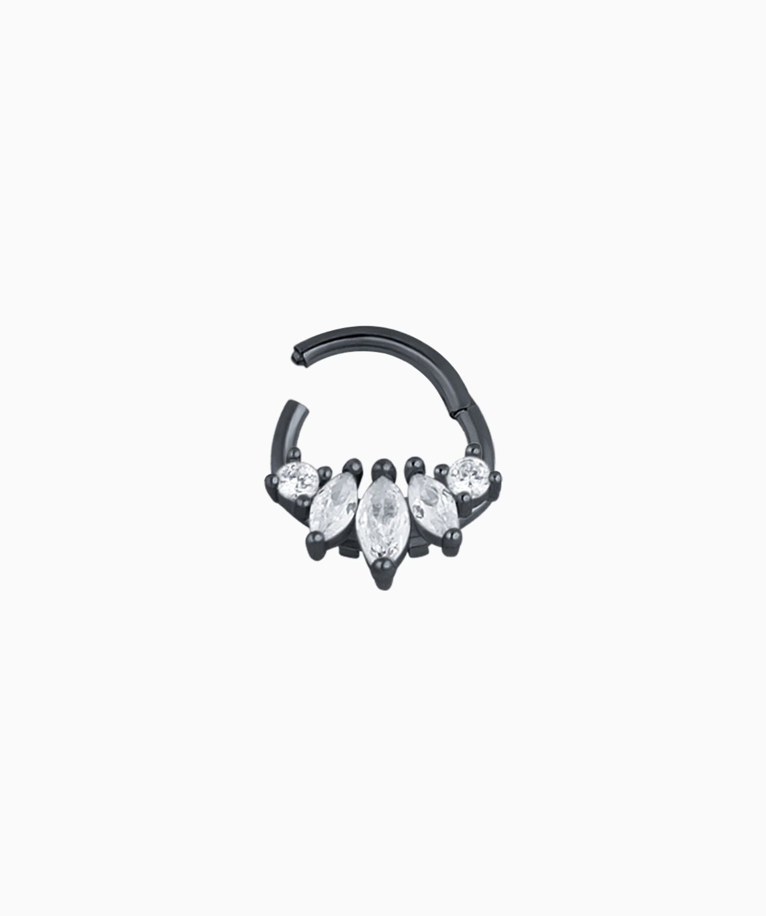 Delicate Leaf Clicker Hoop - OumoJewelry
