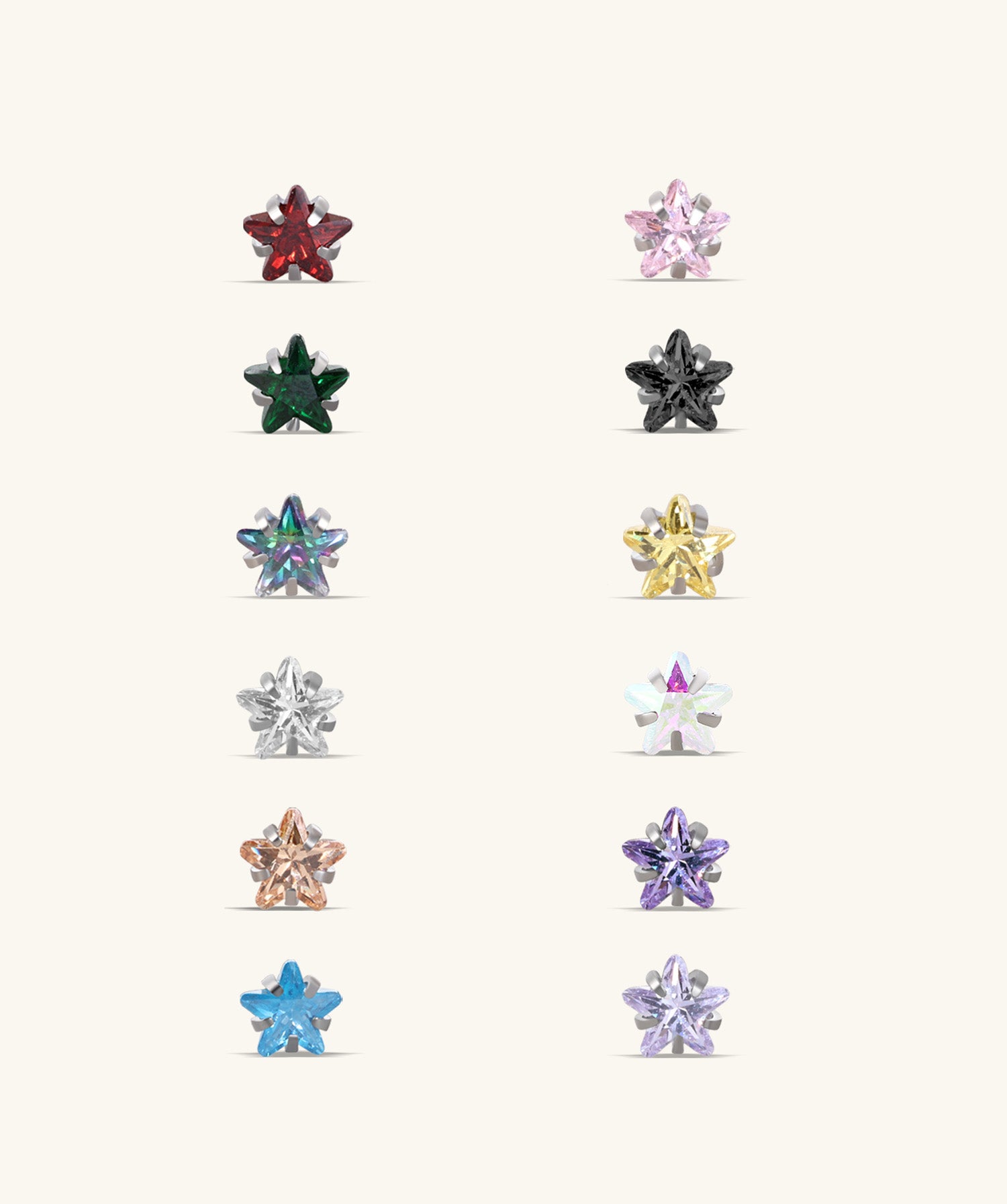 Titanium Zodiac Stars Stud - OumoJewelry