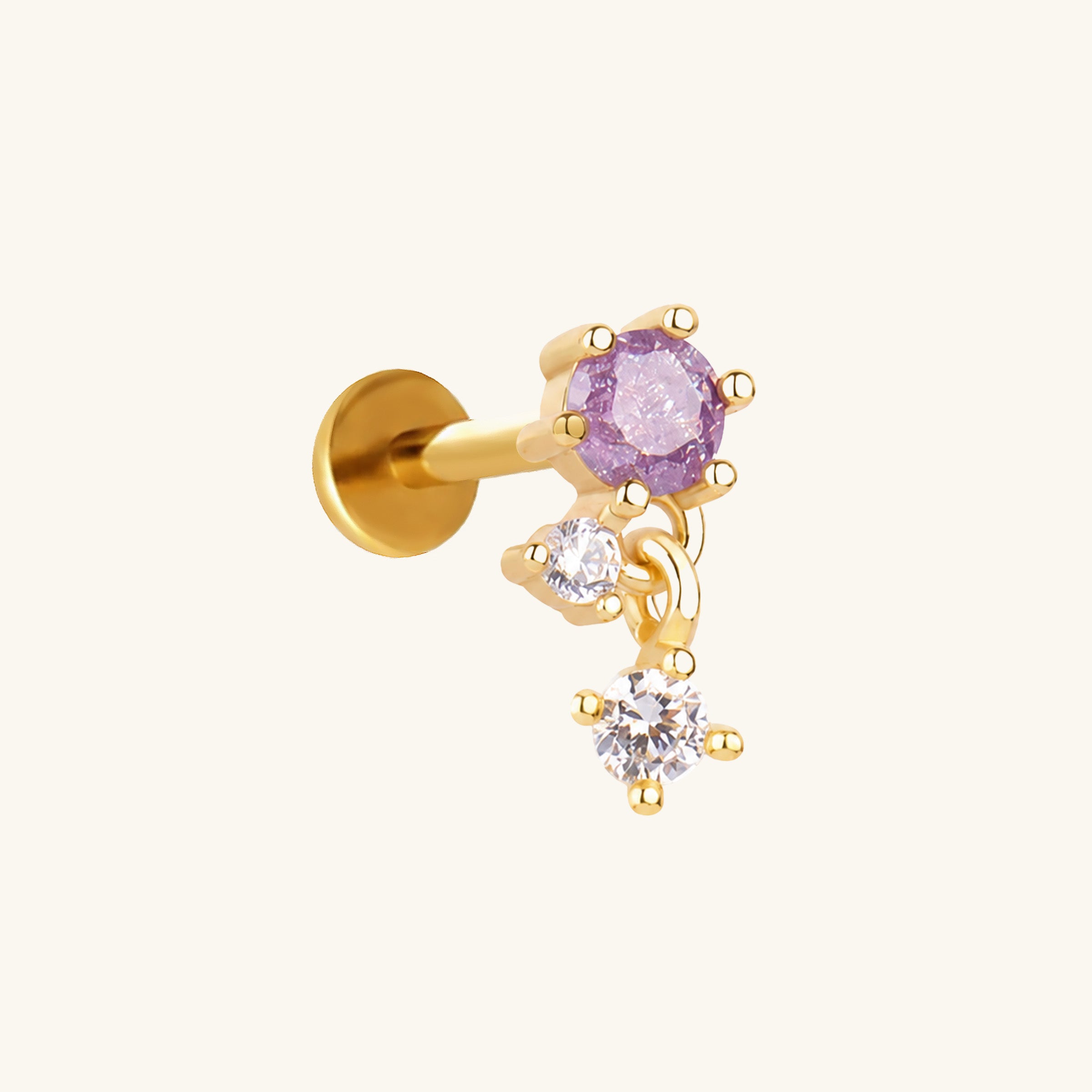 Alluring Purple Gemstone Drop
