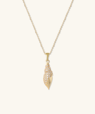 Golden Shell Necklace - OumoJewelry