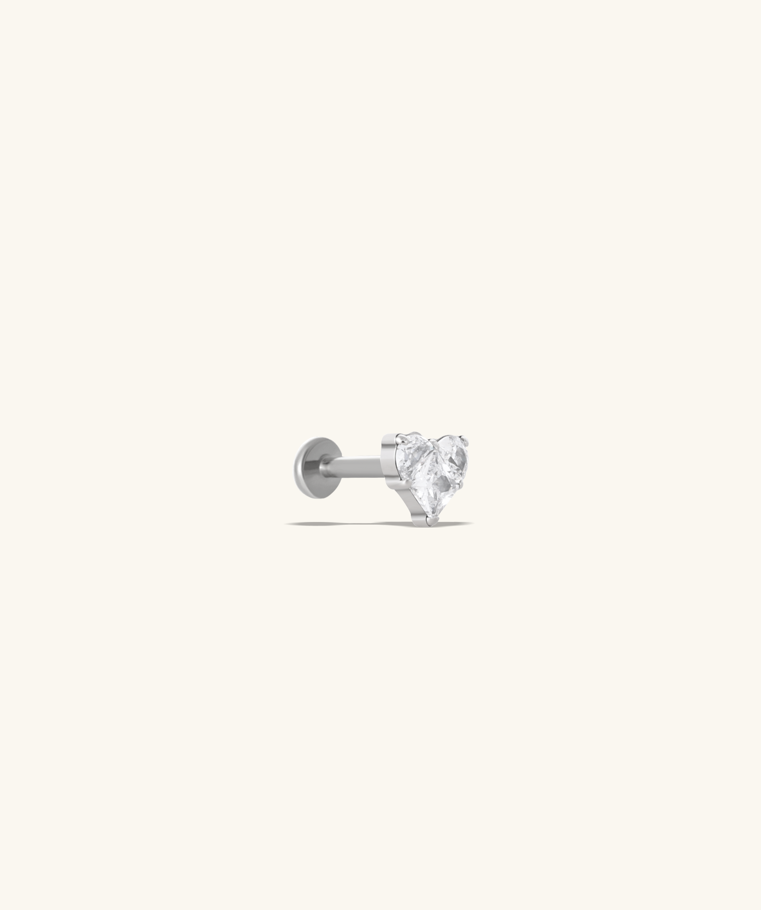 Titanium Love Flatback Stud - OumoJewelry