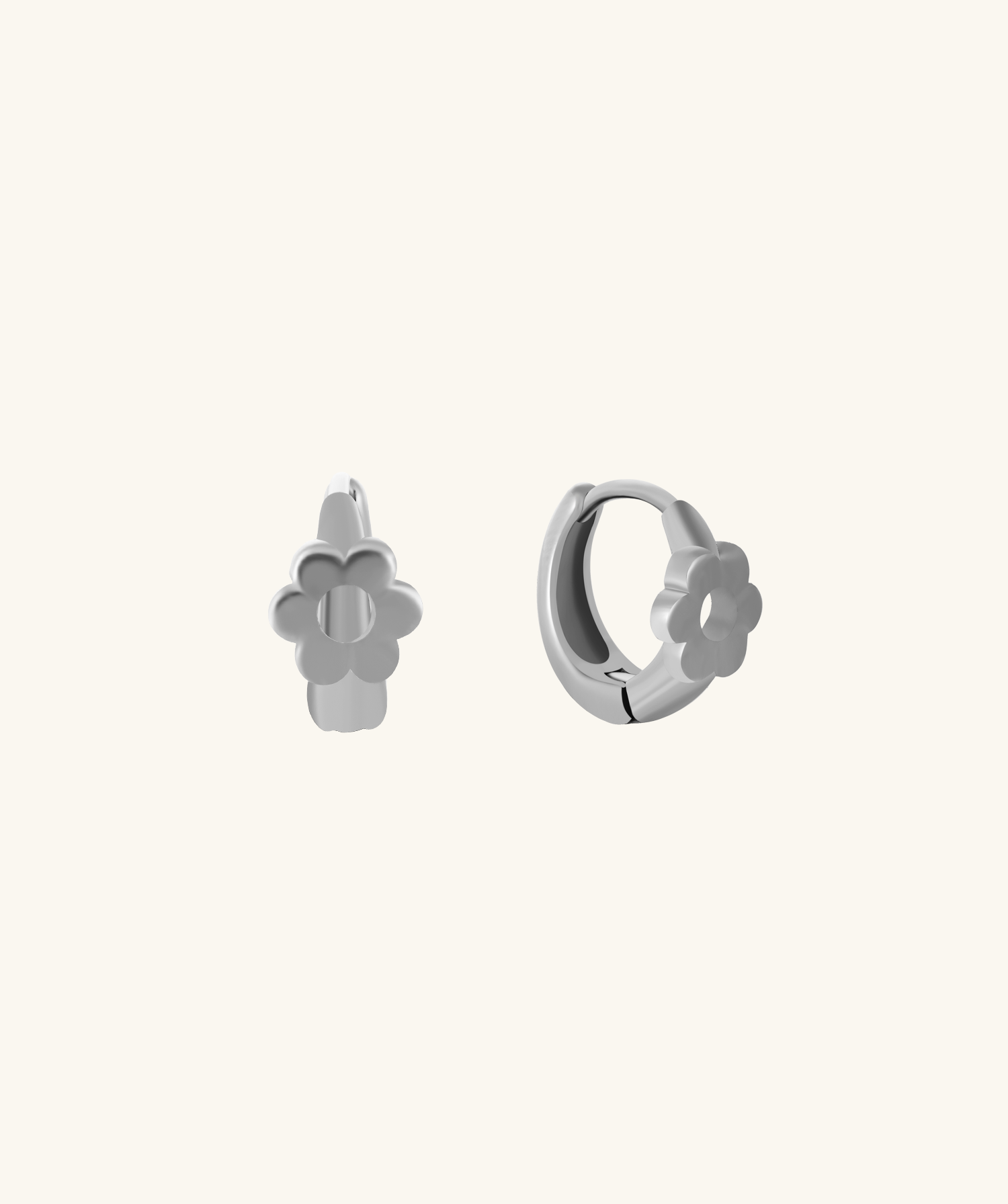 Cute Flower Hoop Earrings - OumoJewelry