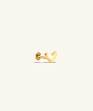 Puffed Heart Stud - OumoJewelry