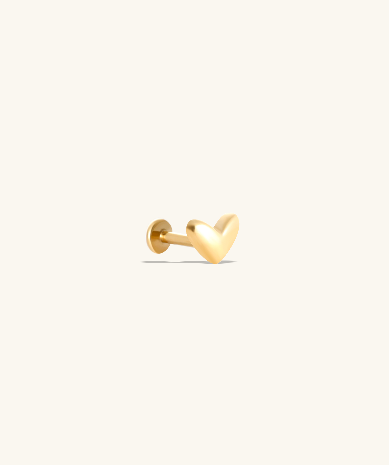 Puffed Heart Stud - OumoJewelry