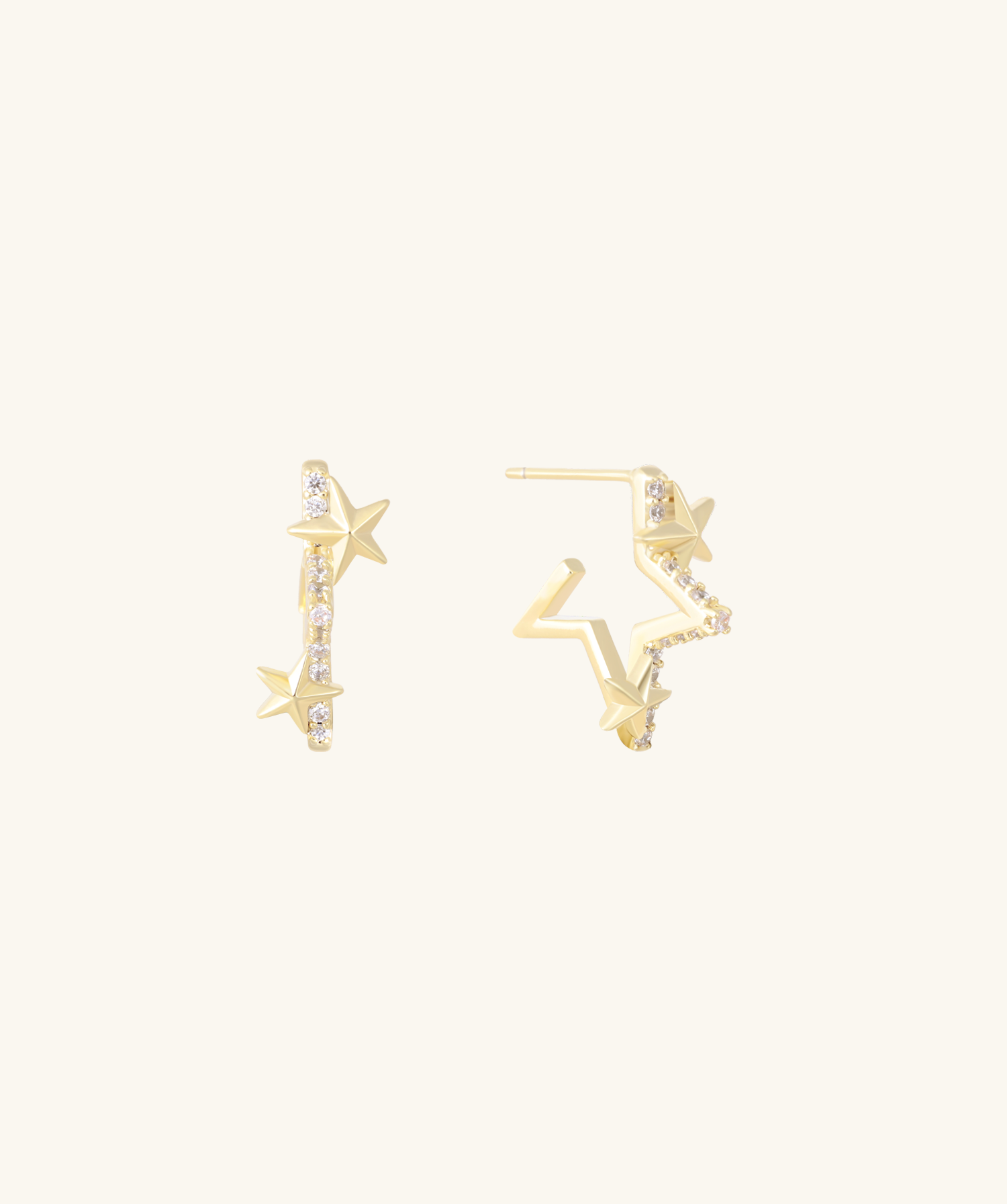 Star Zigzag Earrings - OumoJewelry