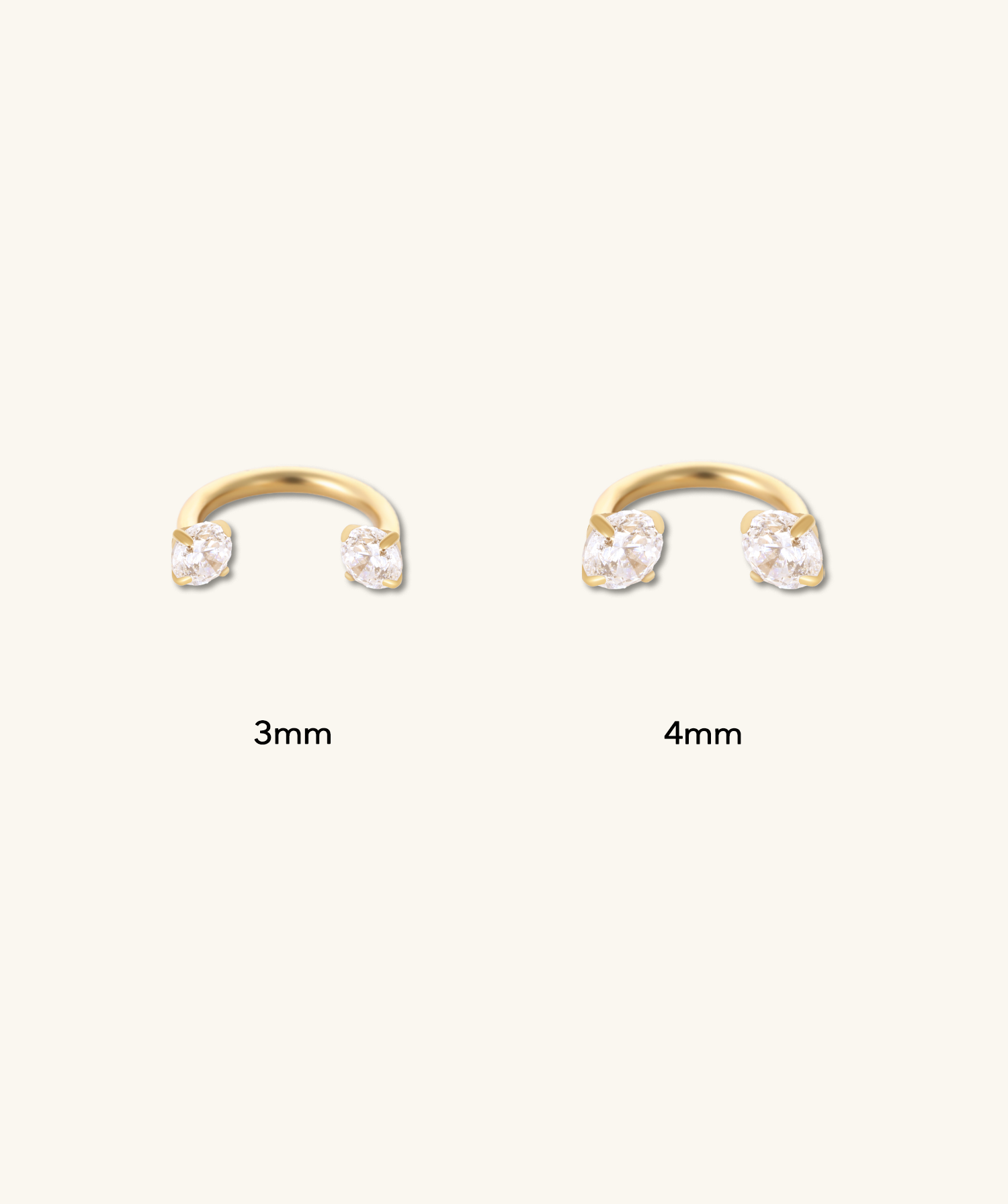 Gems Horseshoe Ring - OumoJewelry