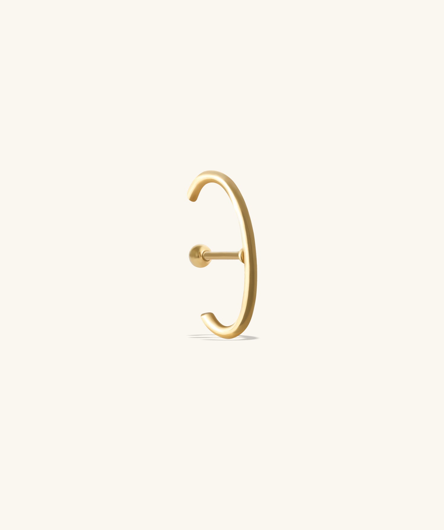 Basic Half Huggie Stud - OumoJewelry