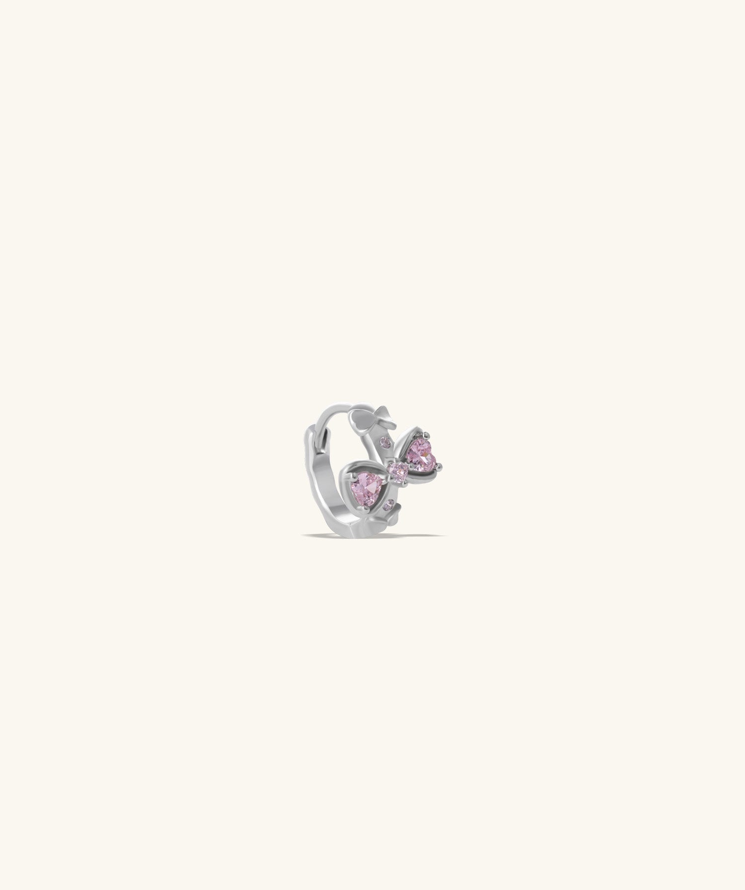 Pink Bow Hoop - OumoJewelry