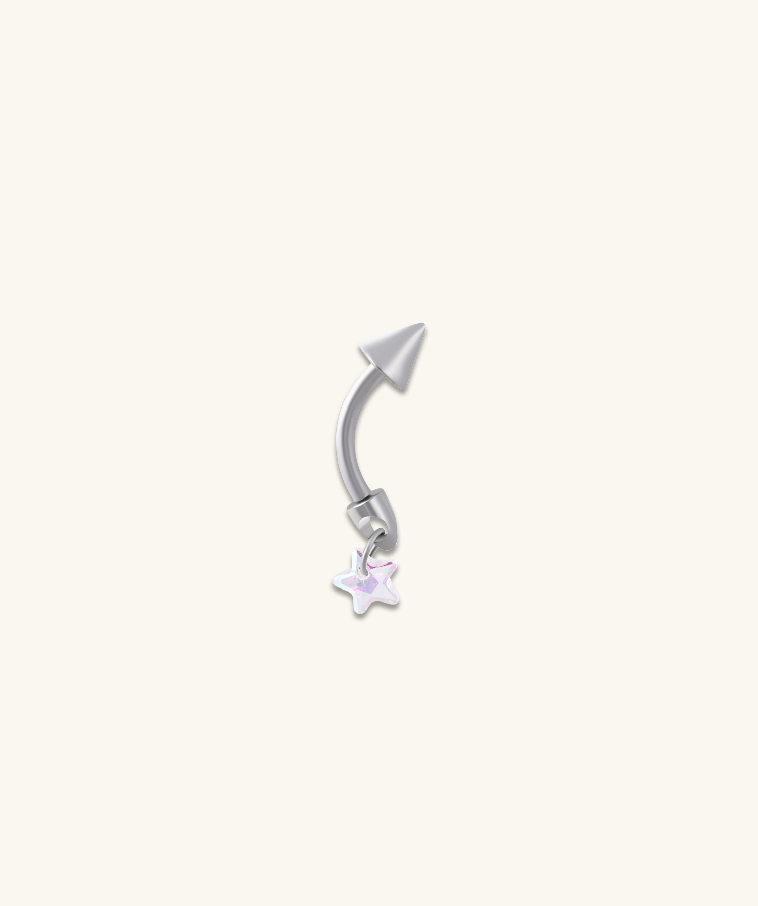 Titanium Star Drop Barbell - OumoJewelry