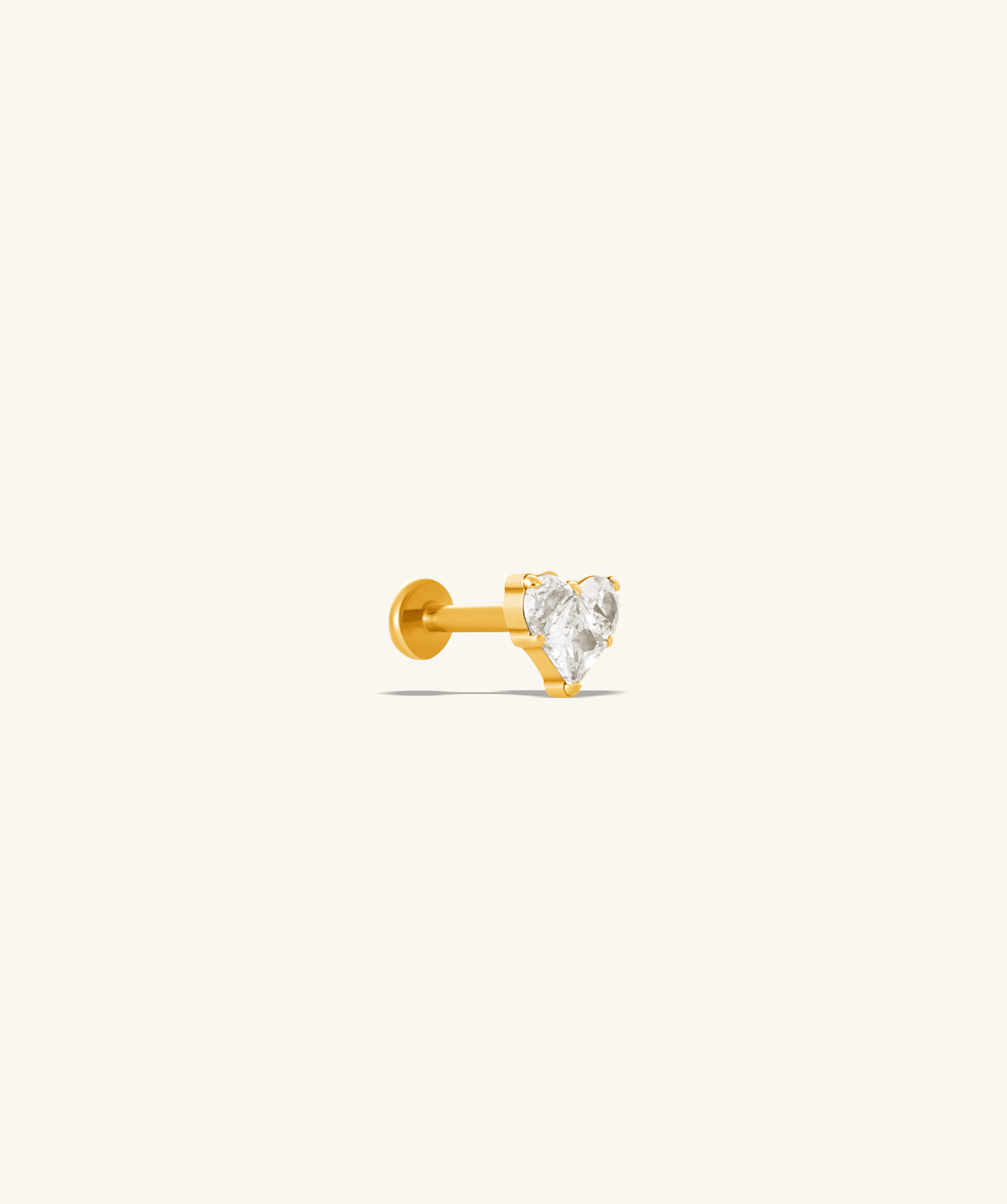 Titanium Love Flatback Stud - OumoJewelry