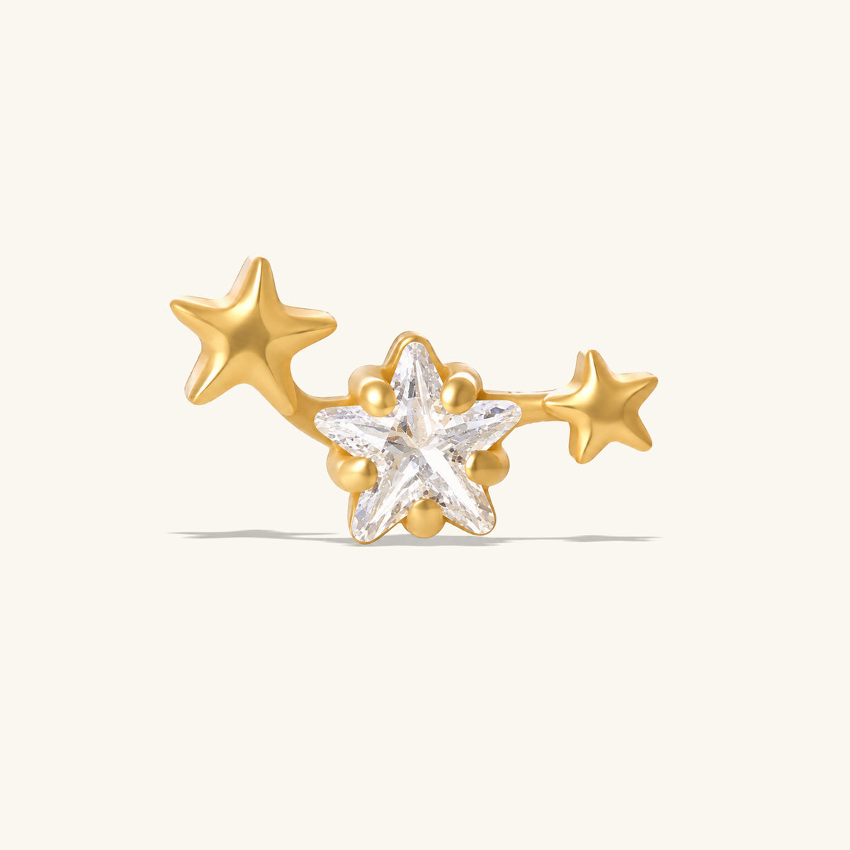 Titanium Petite Star Flatback Stud