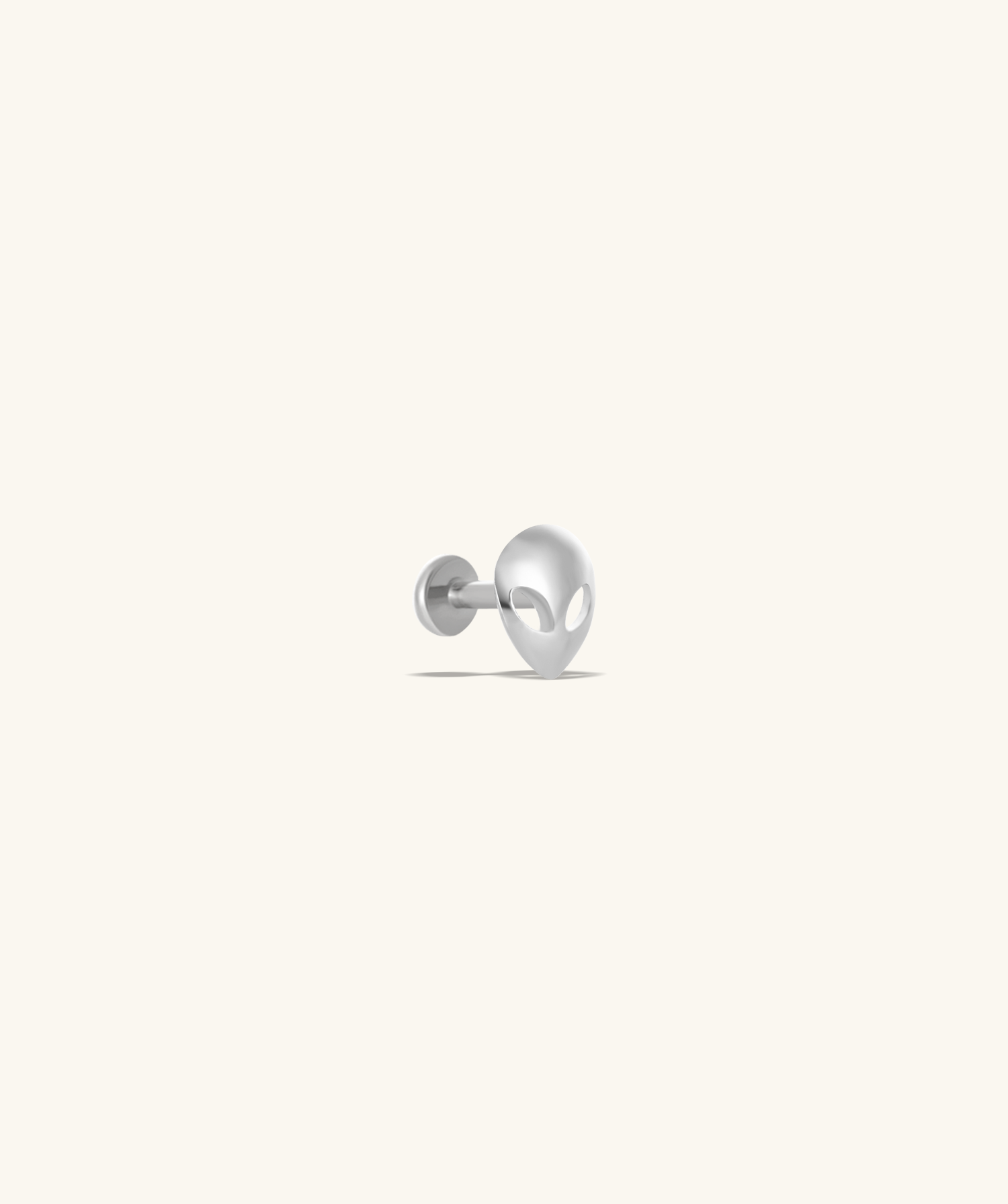 Titanium Alien Flatback Stud - OumoJewelry