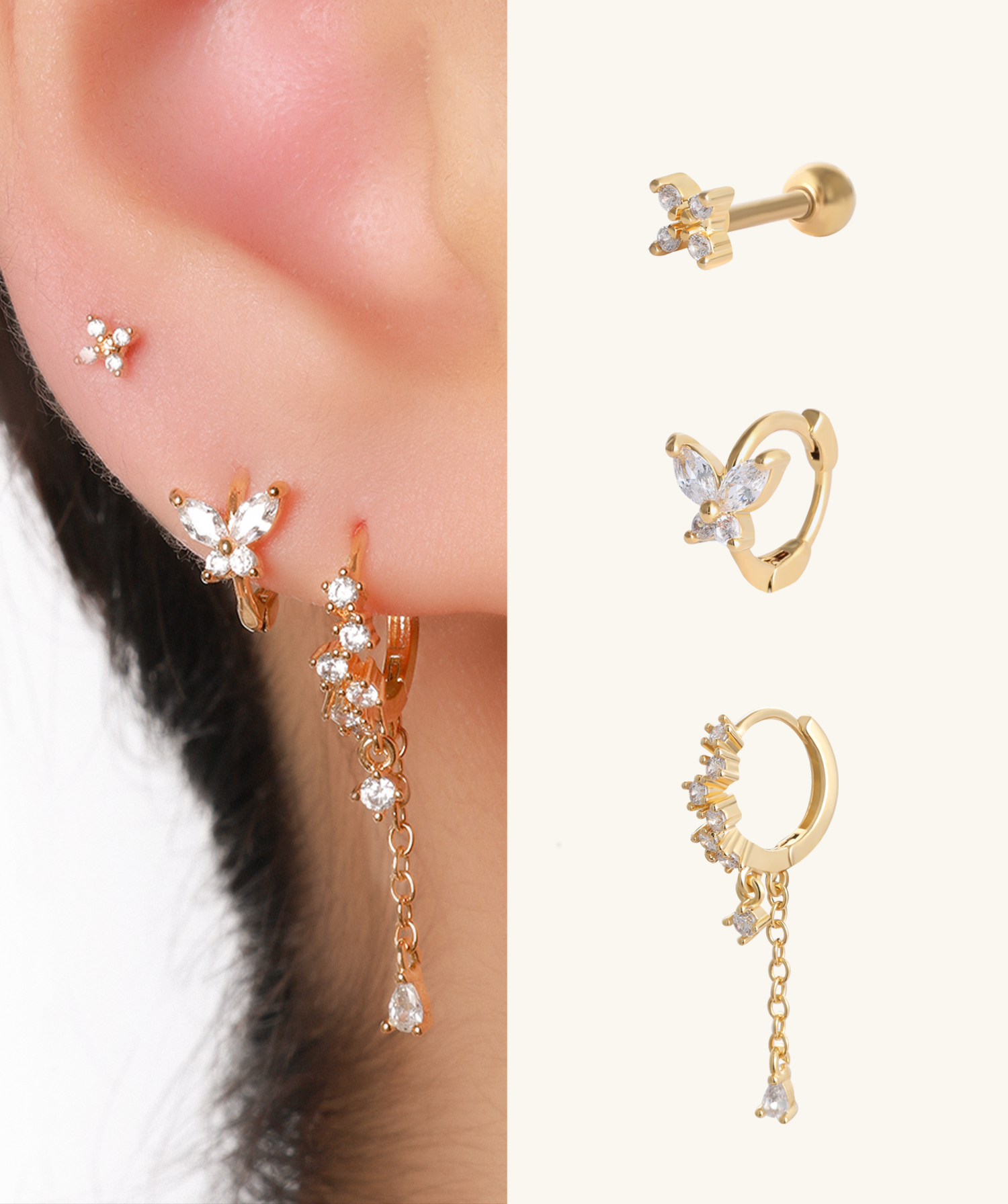 Shiny Butterfly Set - OumoJewelry