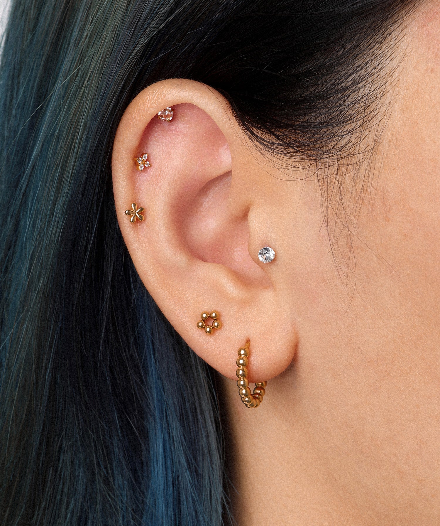 Flower Flatback Stud - OumoJewelry