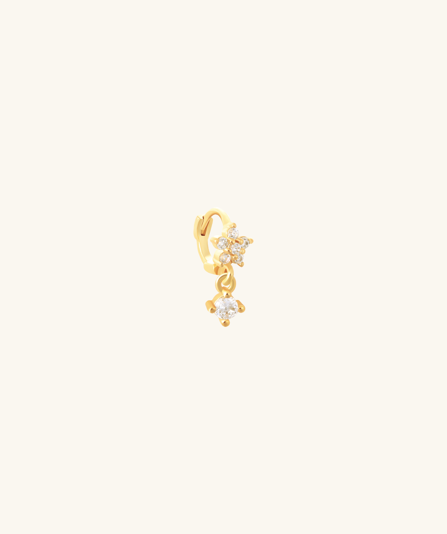 Petite Flower Helix Hoop - OumoJewelry