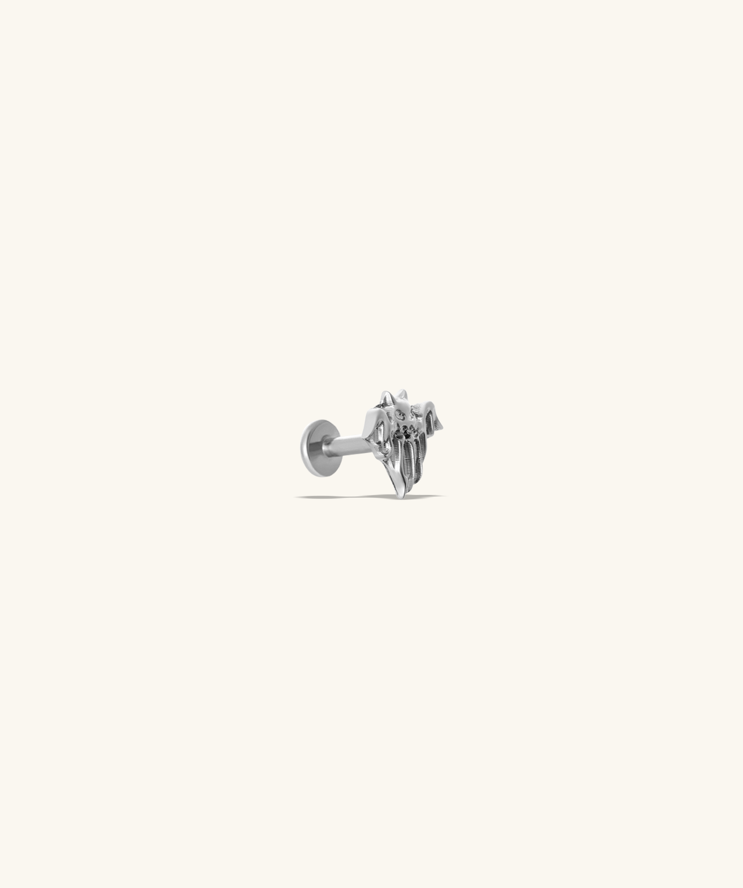 👻 Titanium Cute Ghost Flatback Stud - OumoJewelry