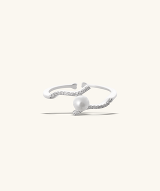 Wave Pearl Ring - OumoJewelry