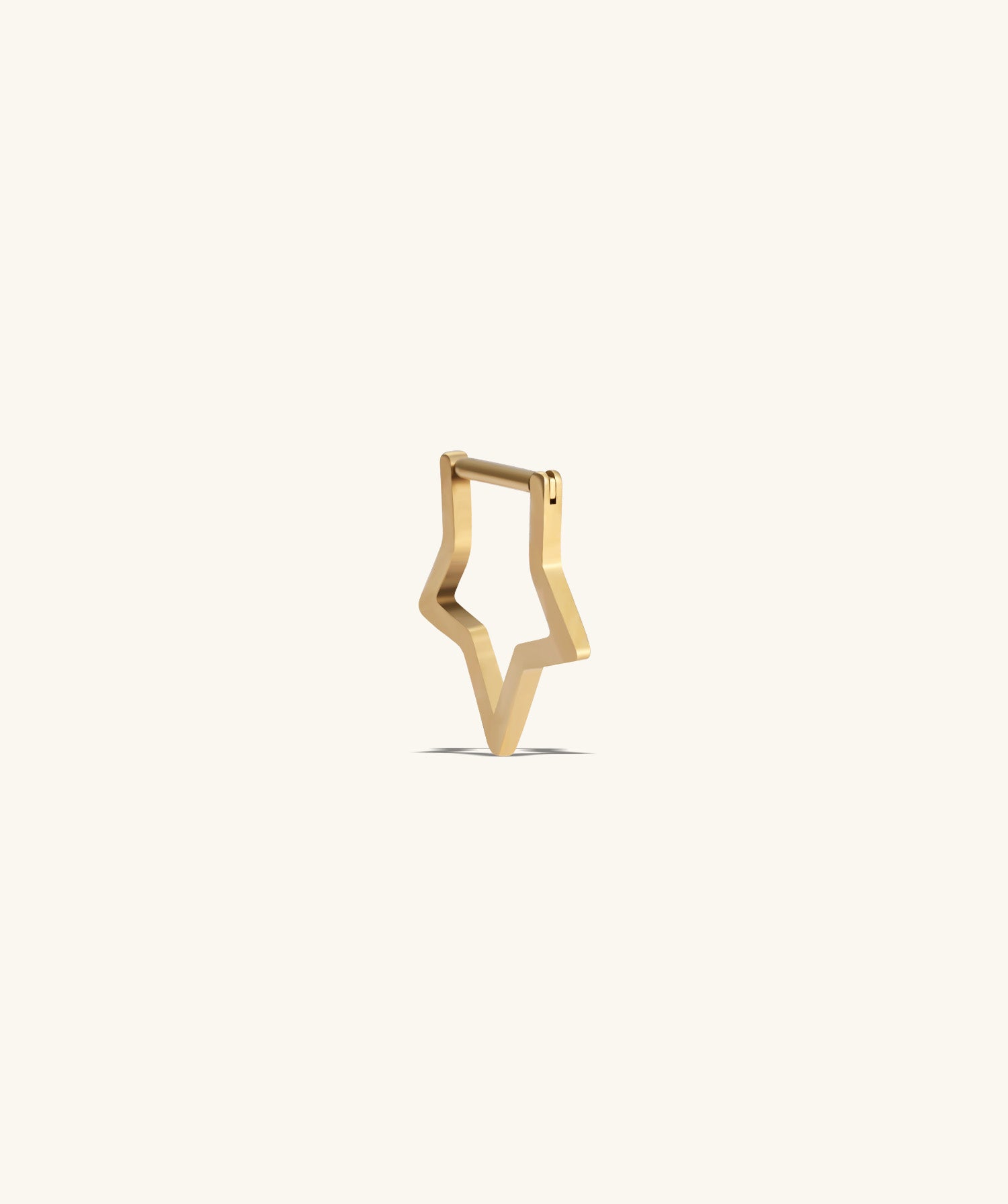 Titanium Simple Star Clicker Hoop - OumoJewelry