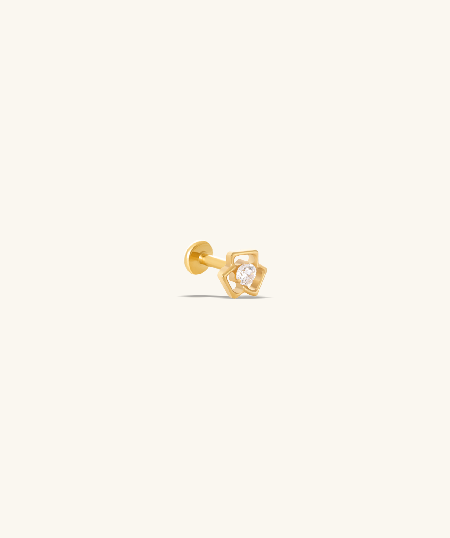 Titanium Flower Flatback Stud - OumoJewelry