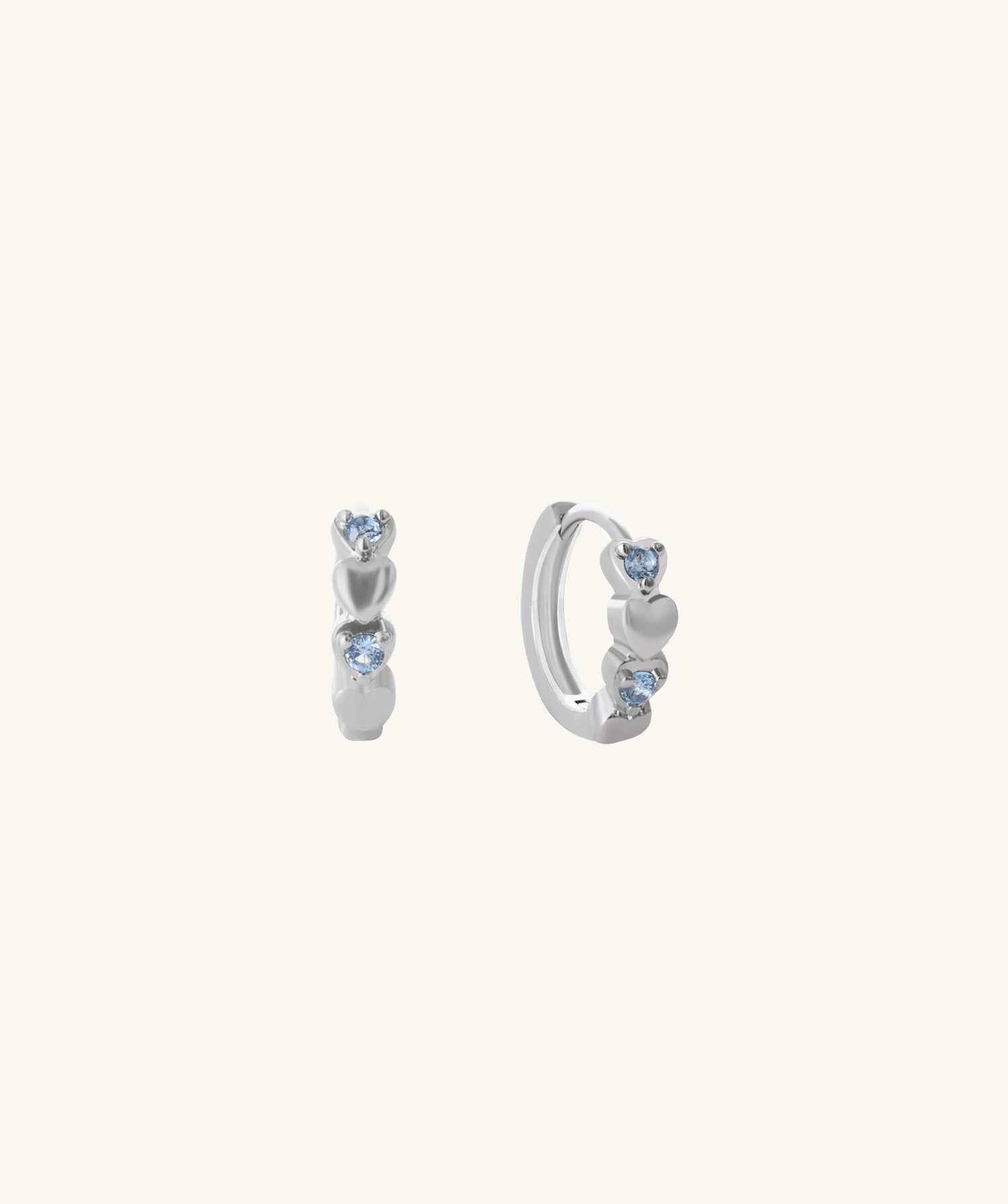 Blue Love Hoops - OumoJewelry