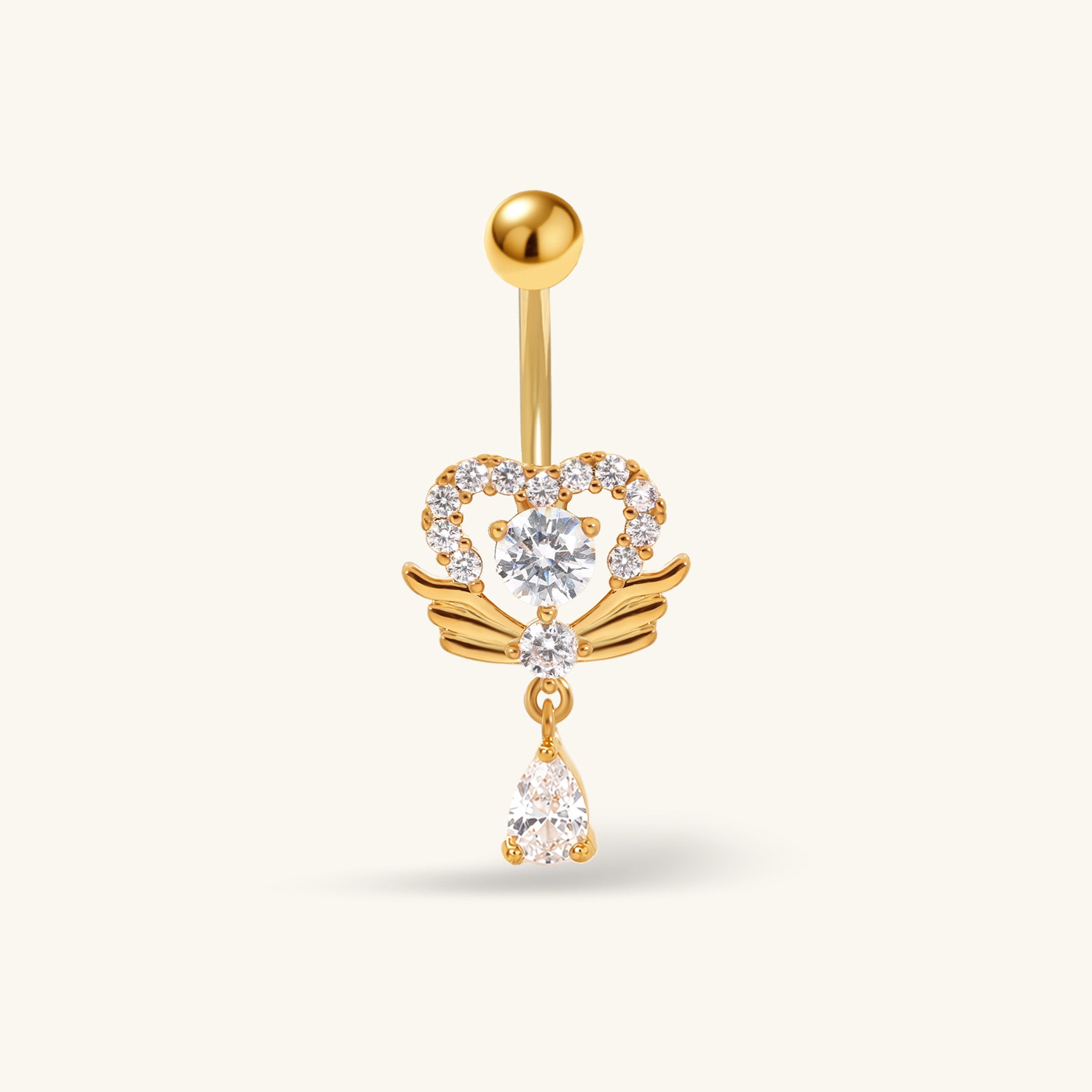 Toran Heart Belly Ring - OumoJewelry