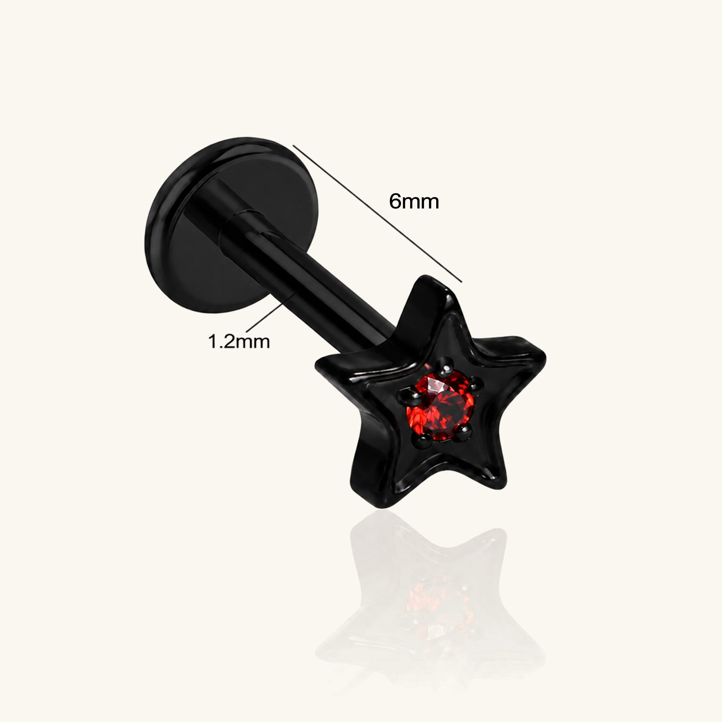 Titanium Livia Star Stud