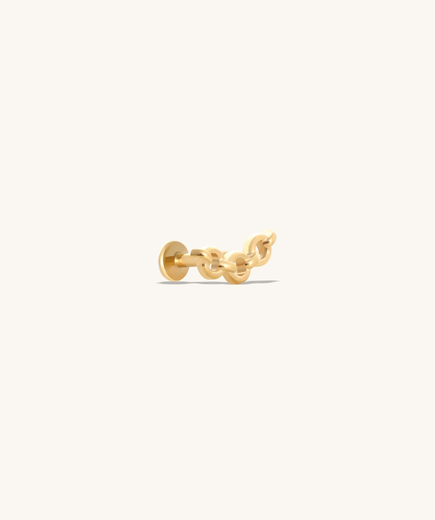 Titanium Chain Loop Stud - OumoJewelry