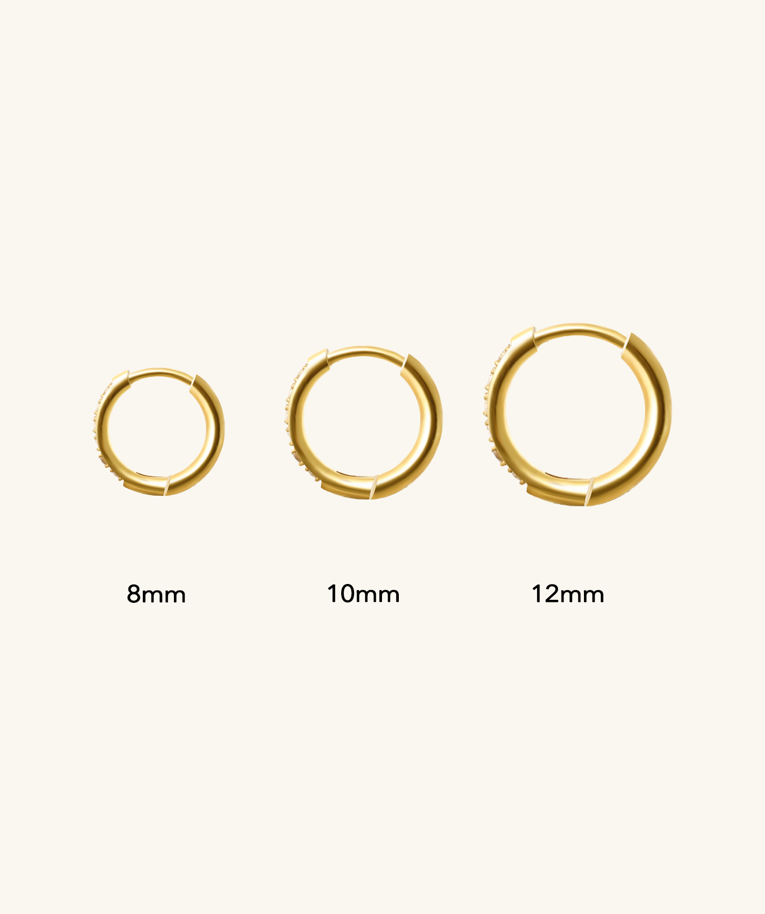 Basic Sparkling Hoop - OumoJewelry