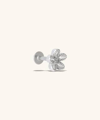 Floral Flatback Stud - OumoJewelry