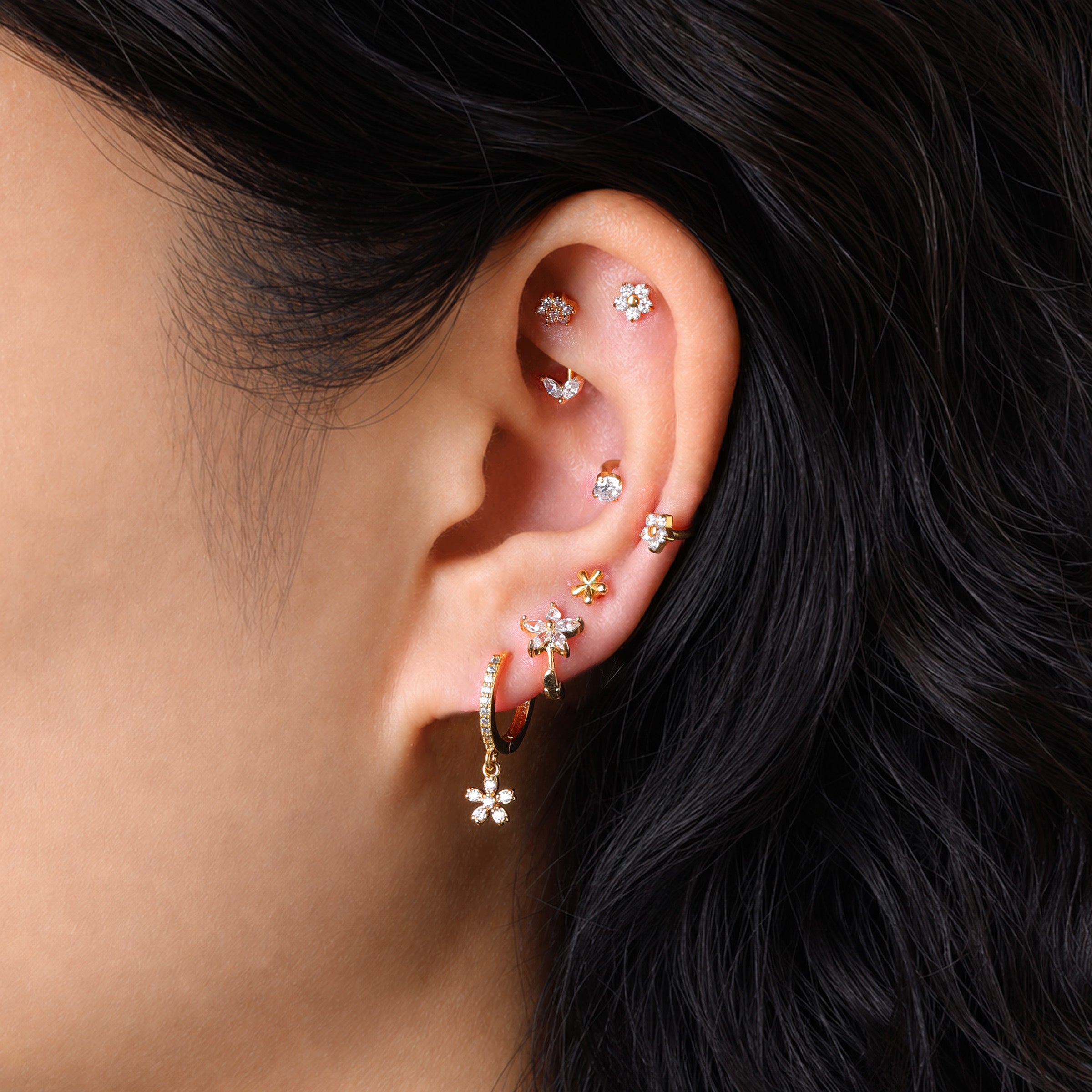 Flower Curved Barbell