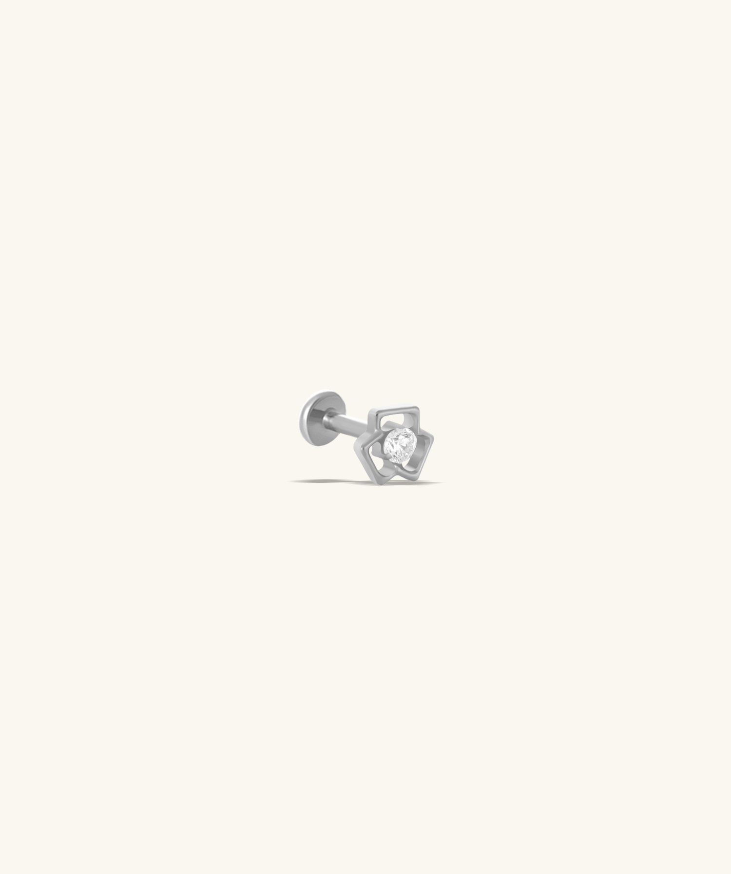 Titanium Flower Flatback Stud - OumoJewelry