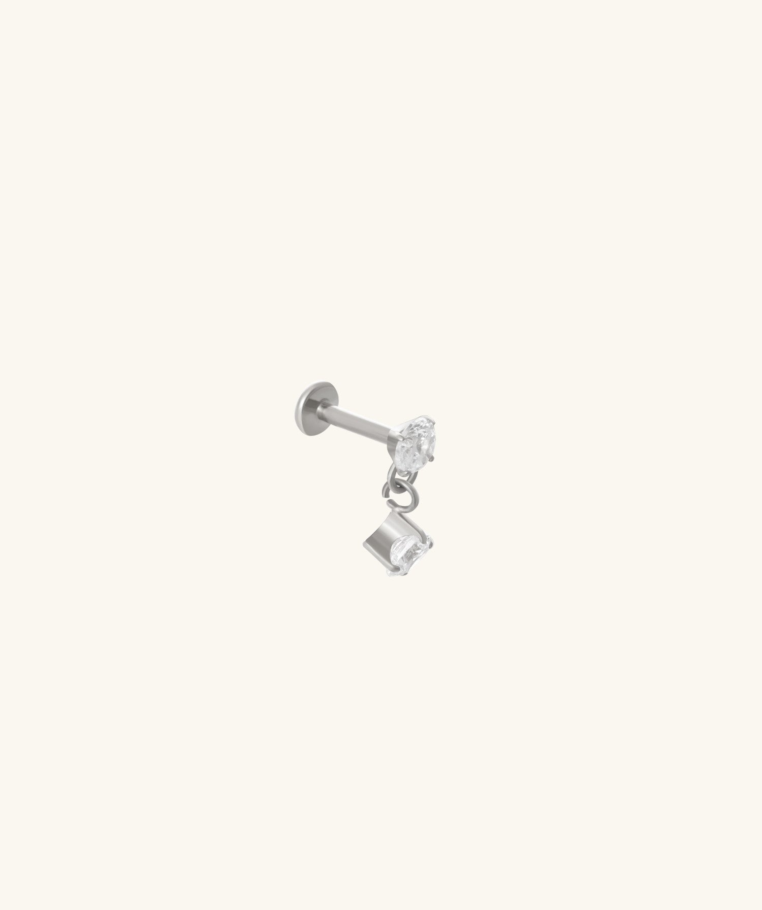 Titanium Gem Flatback Drop - OumoJewelry