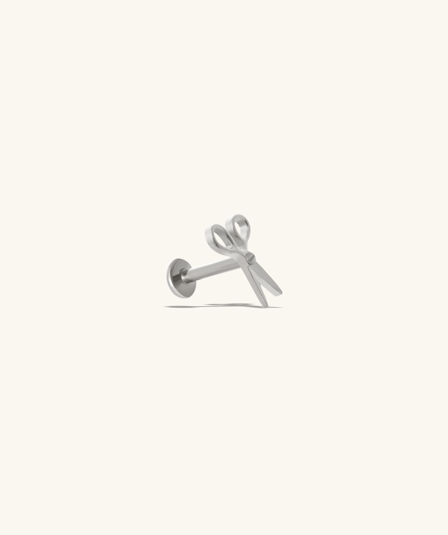 Titanium Scissor Flatback Stud - OumoJewelry