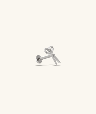 Titanium Scissor Flatback Stud - OumoJewelry