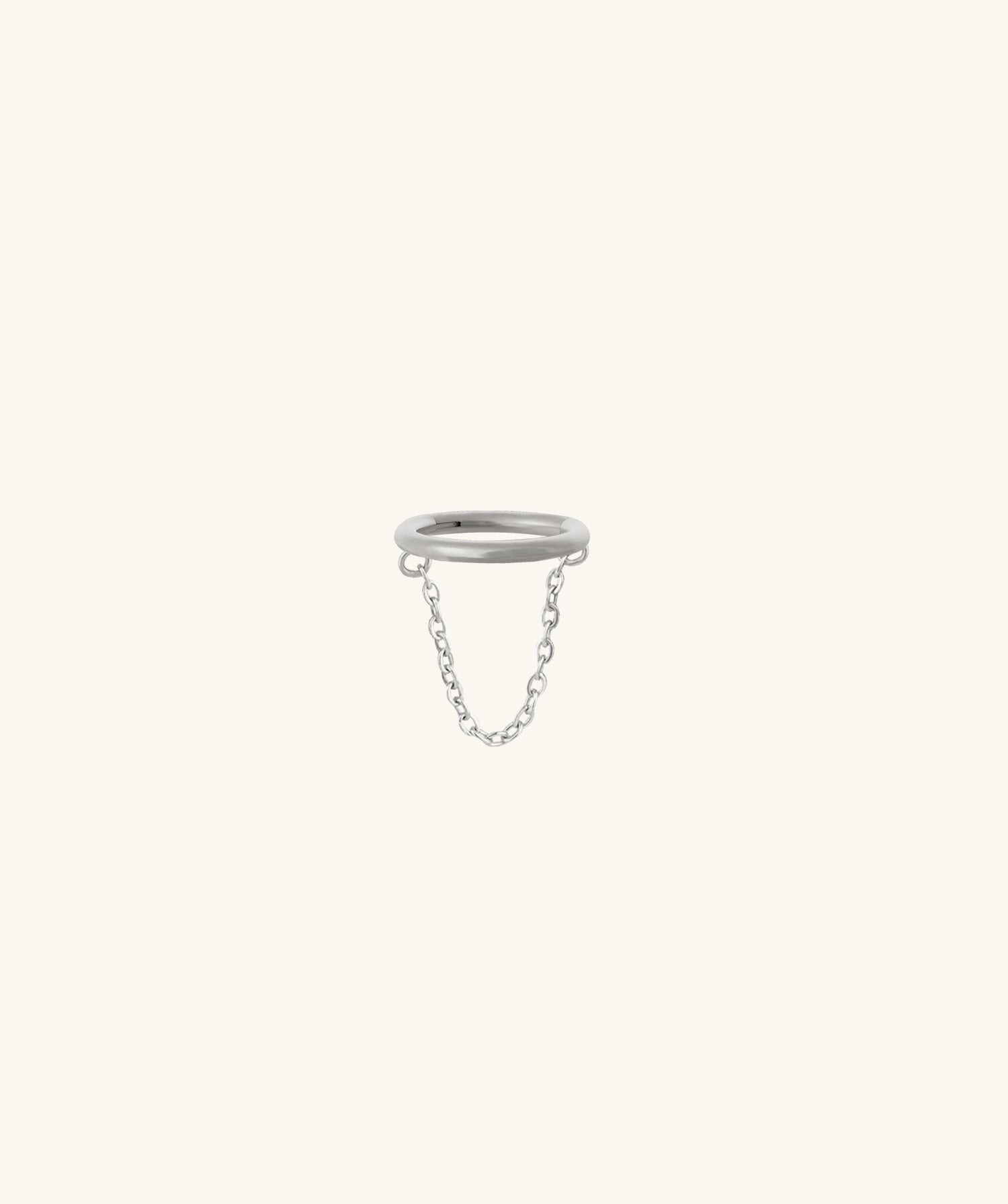 Titanium Chain Clicker Hoop - OumoJewelry