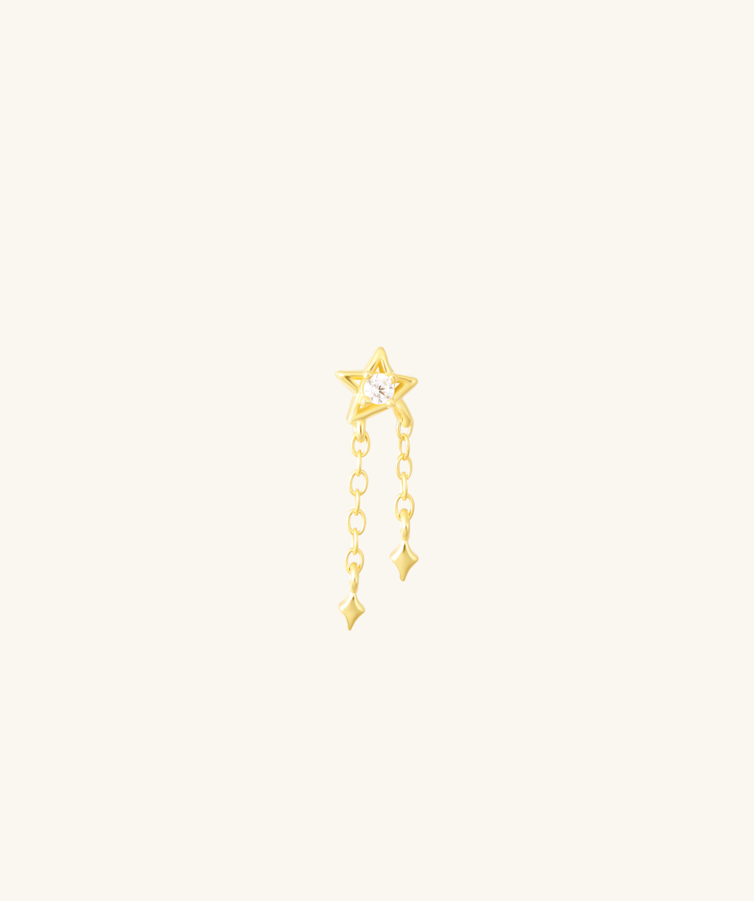 Star Double Chain Stud - OumoJewelry