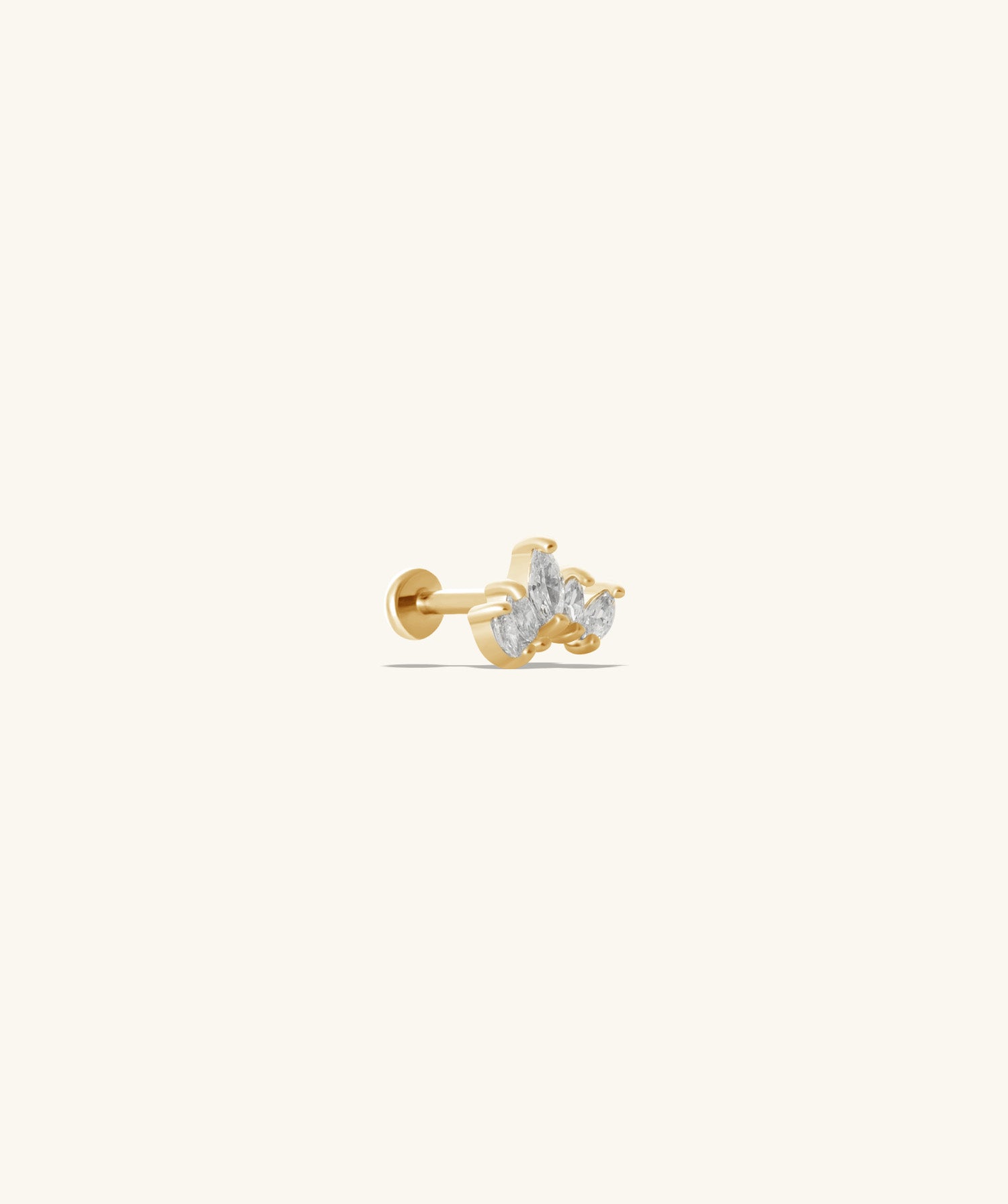Crown Flatback Stud - OumoJewelry
