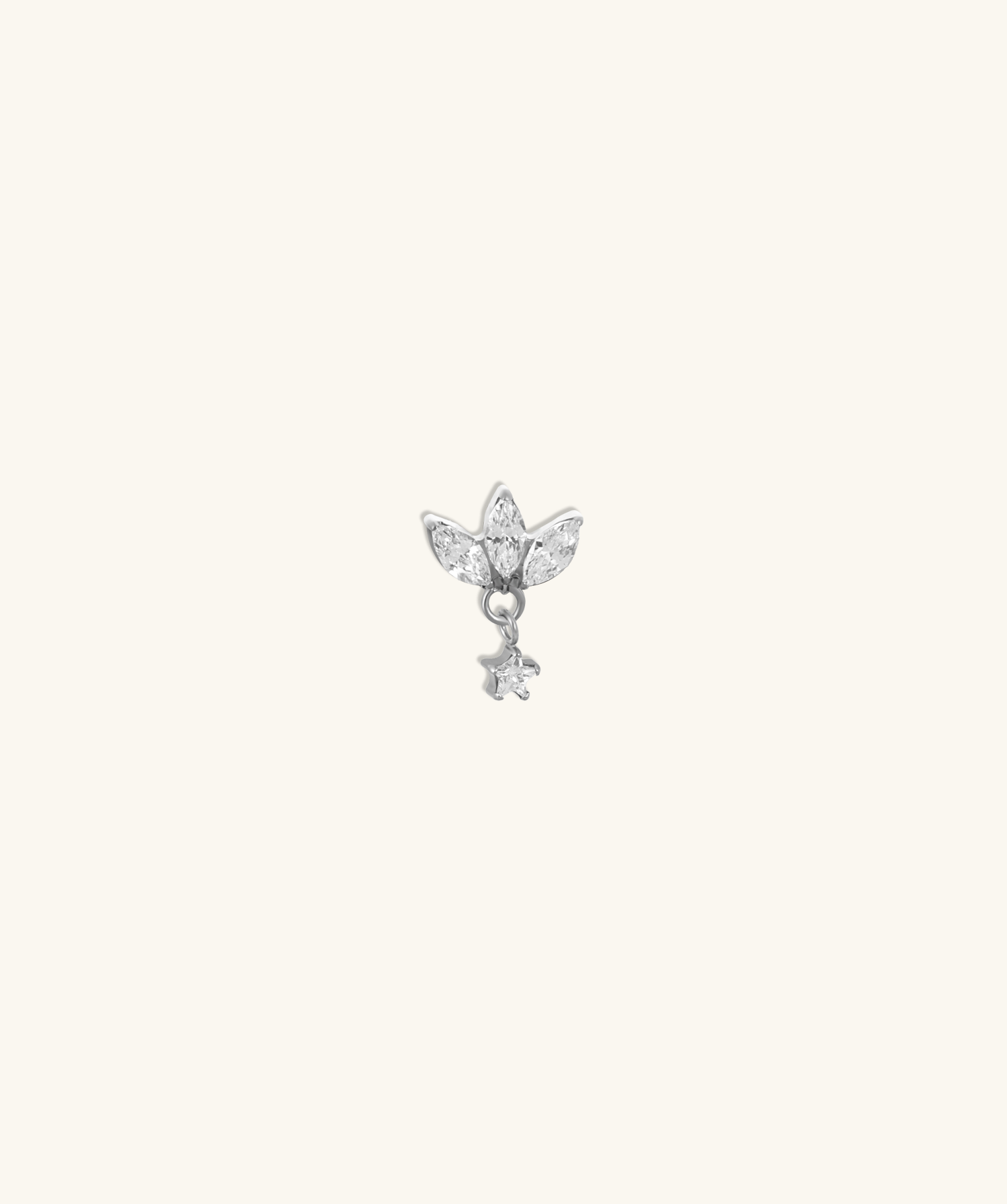 Titanium Marquise Star Drop Stud - OumoJewelry