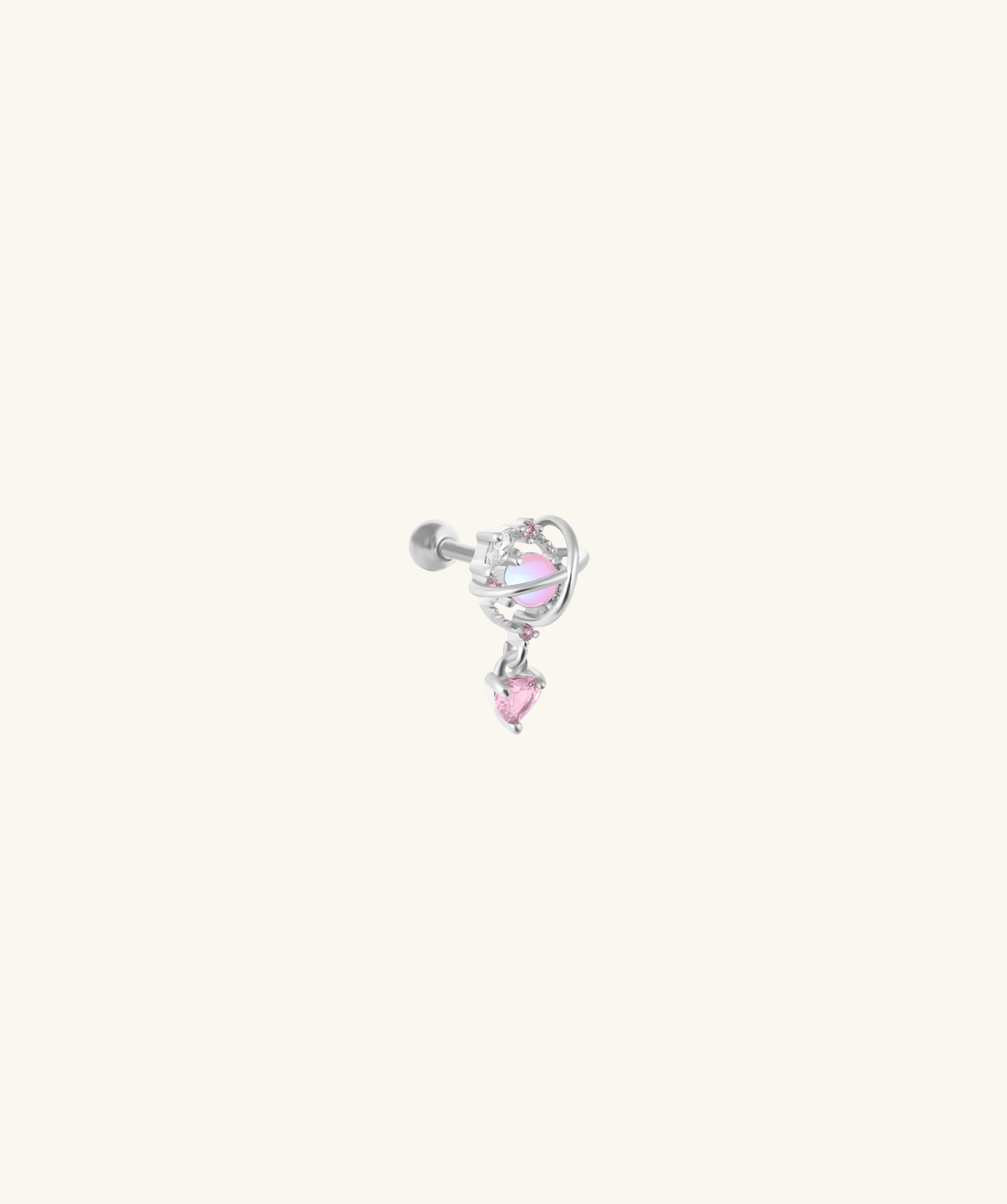 Planet Love Drop Stud - OumoJewelry