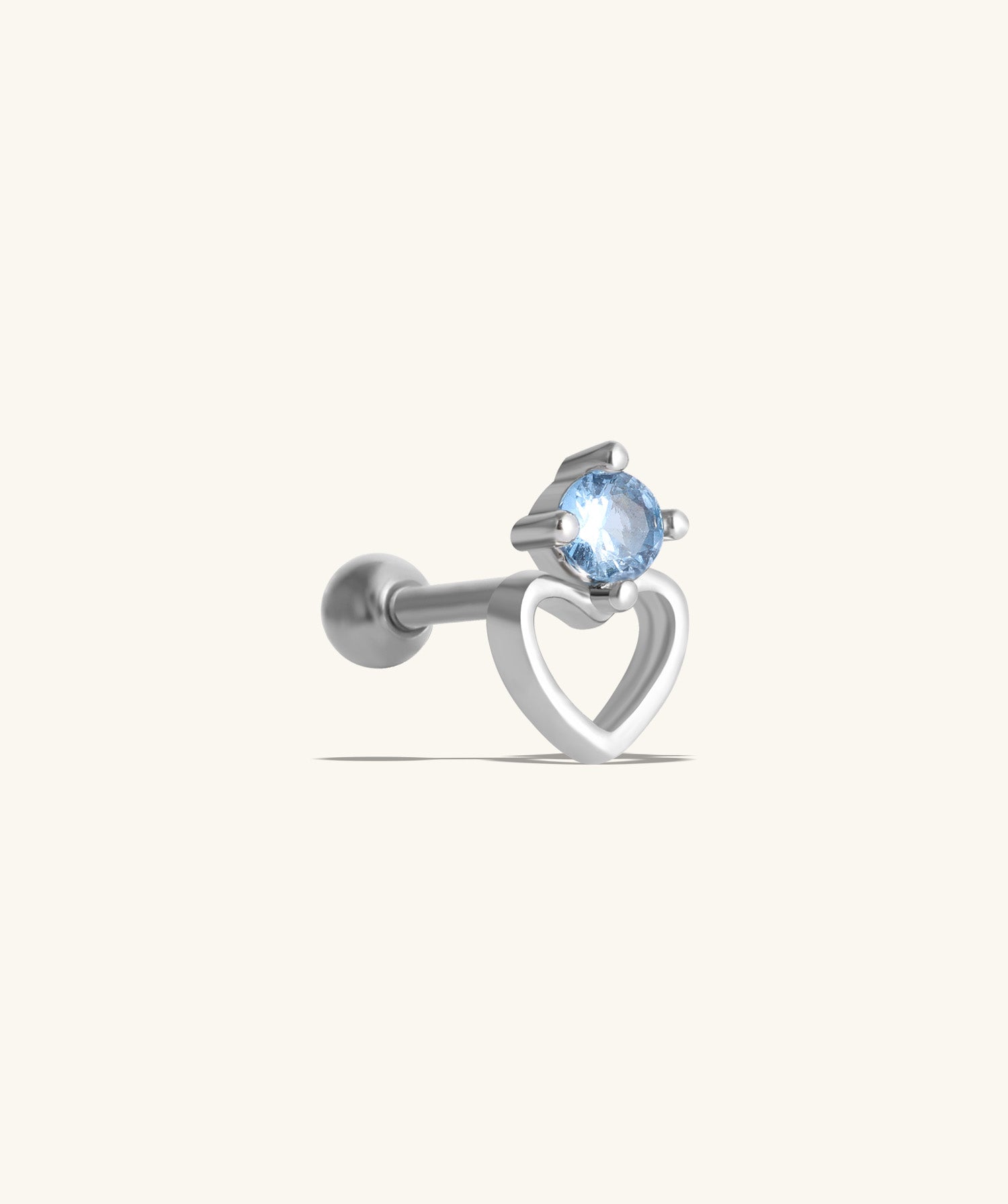 Charming Hollow Heart Stud