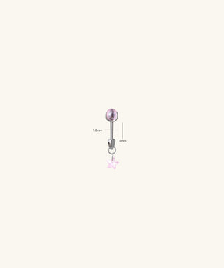 Titanium Star Vertical Helix Stud - OumoJewelry