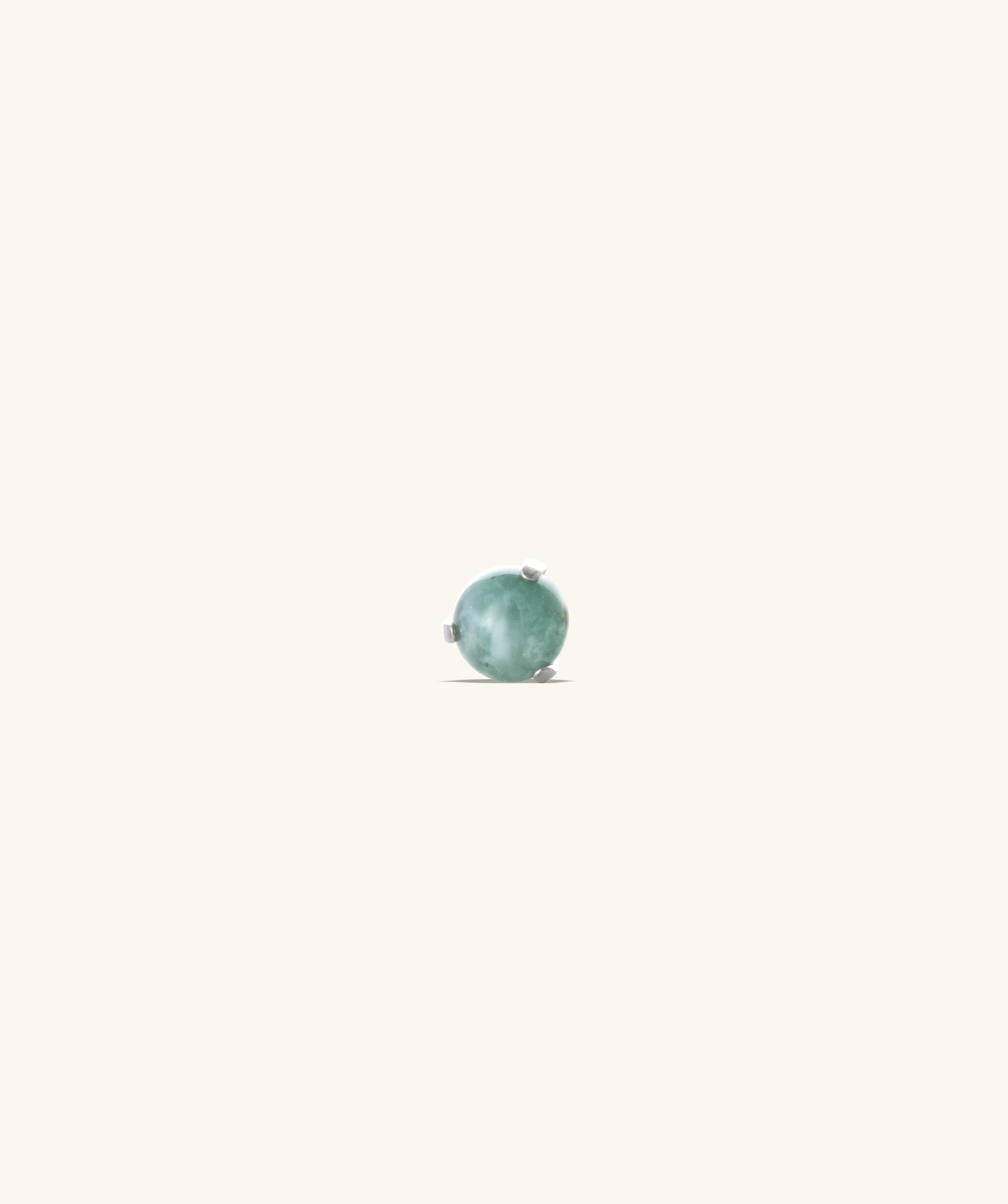 Titanium Water Grass Agate Flatback Stud - OumoJewelry