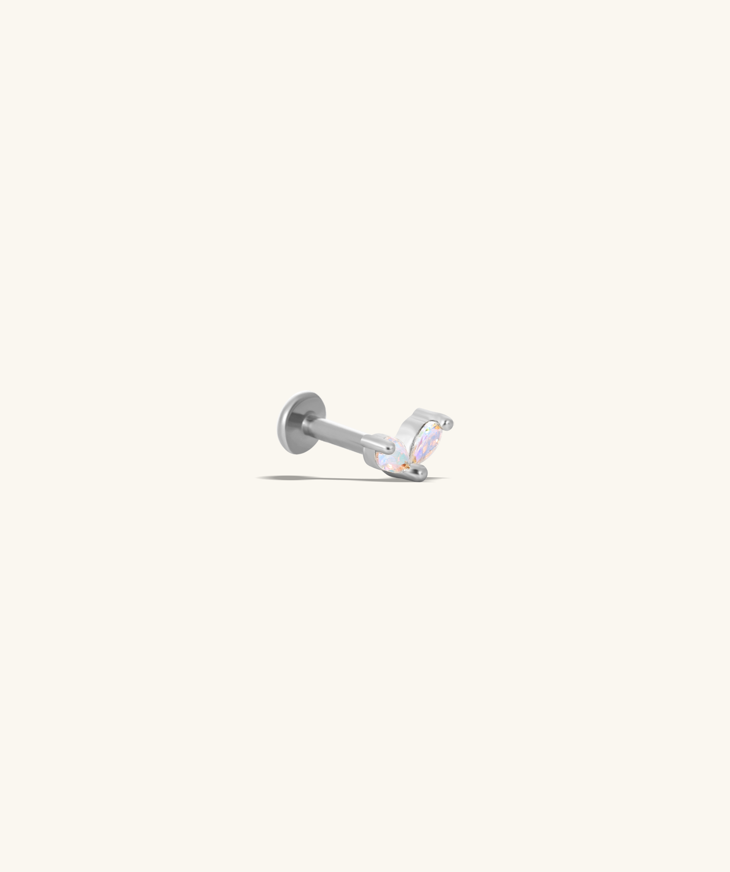 Cute Marquise Stud - Stainless Steel - Upper Lobe, Conch, Flat - Oumo Jewelry