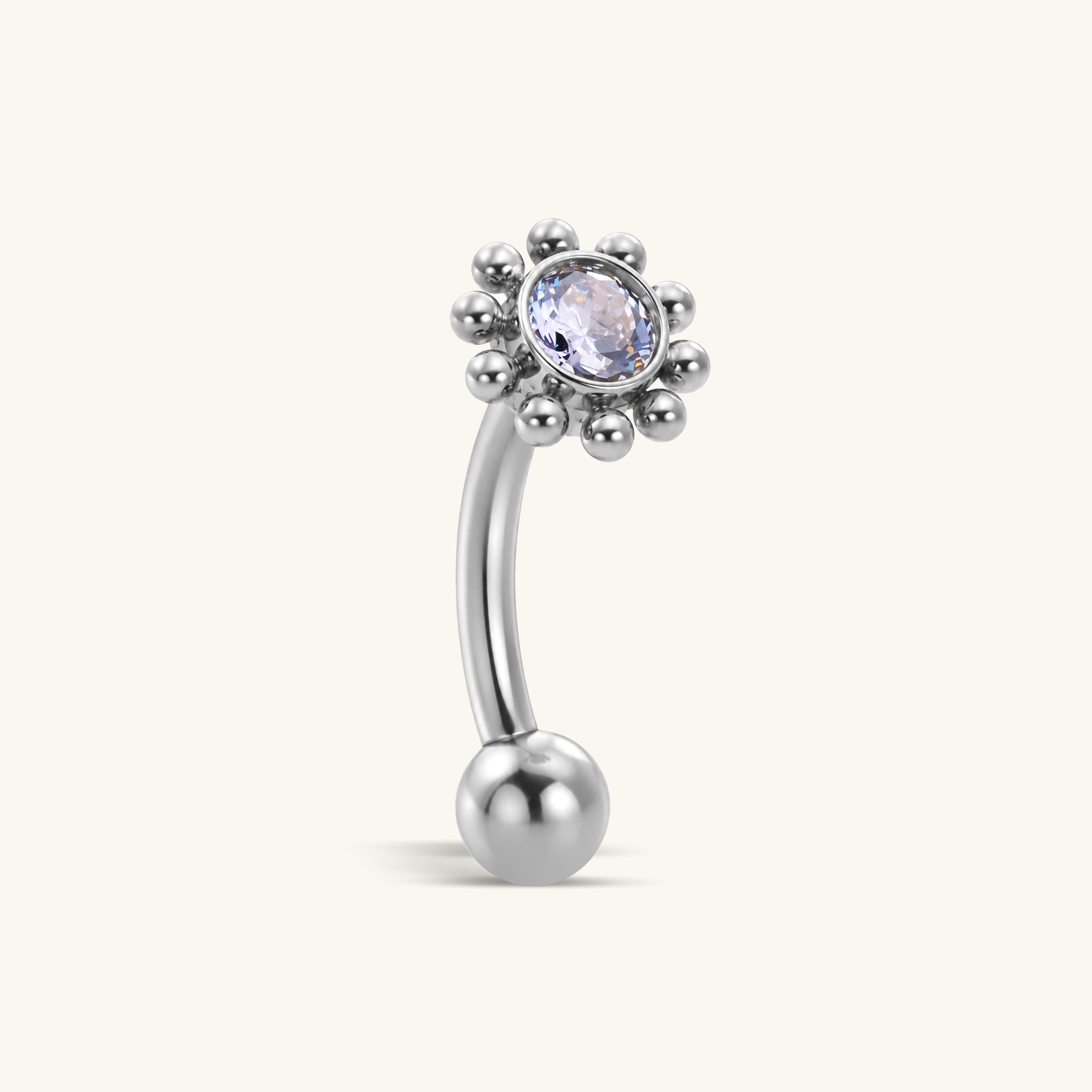 Titanium Sun Curved Barbell
