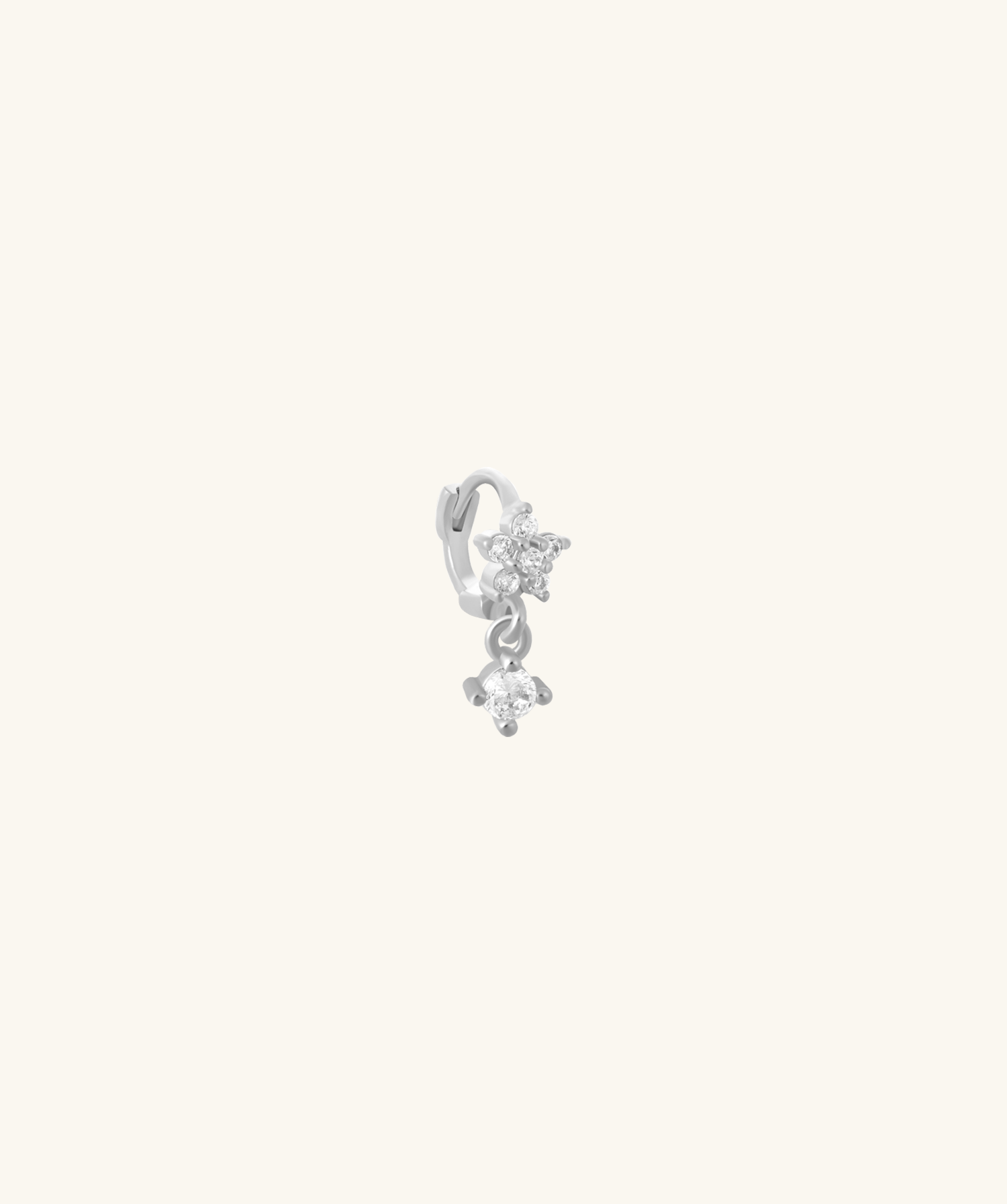 Petite Flower Helix Hoop - OumoJewelry