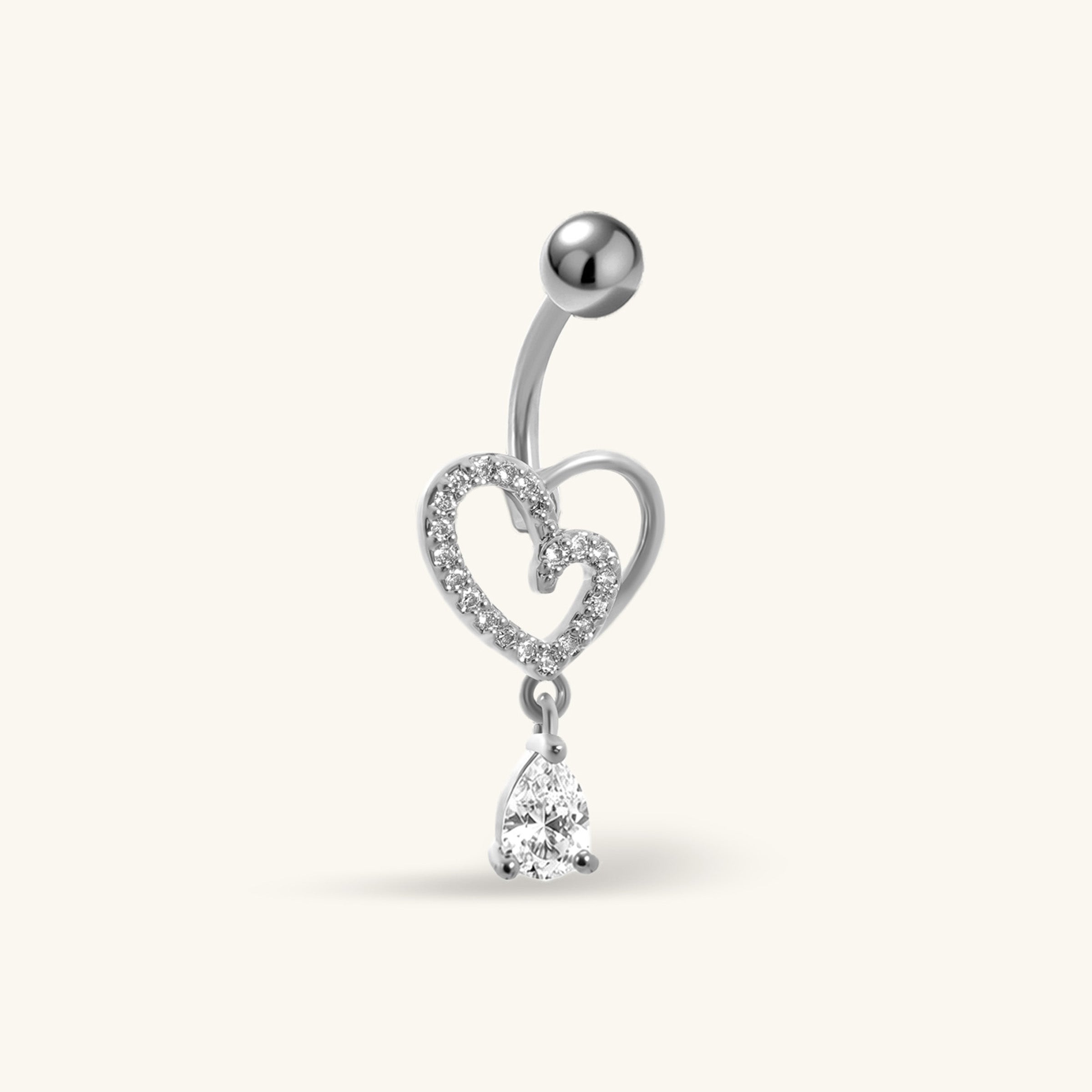 Nadya Heart Belly Ring - Oumo Jewelry